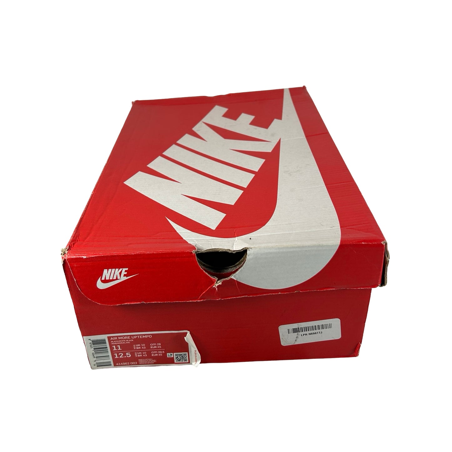 414962 002 Nike Air More Uptempo Black White [USED] - 11 M (Used)