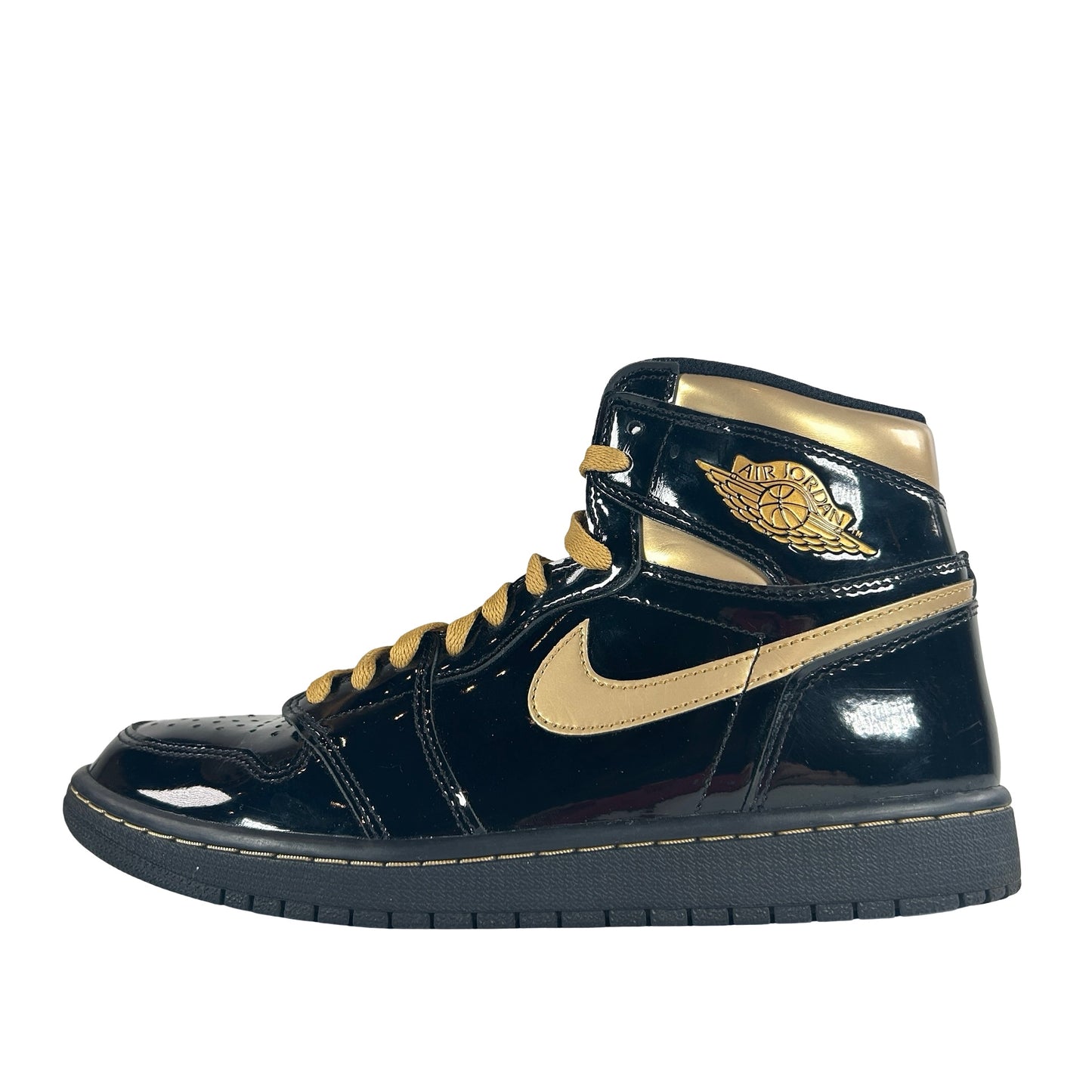 555088 032 Jordan 1 Black/Gold [USED] - 9 M (Used)