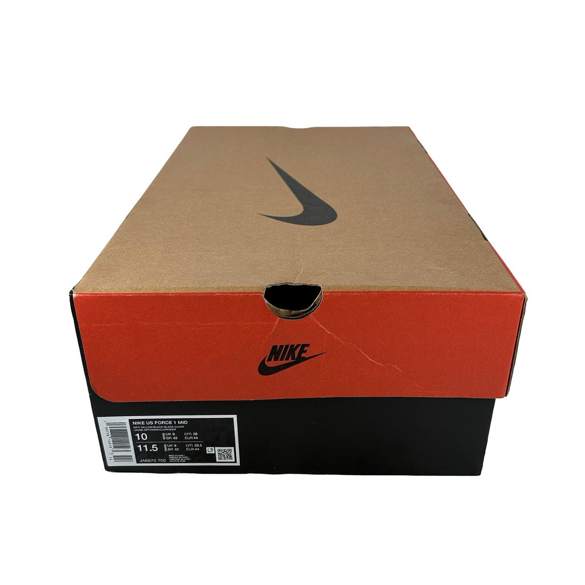 JA6675 700 Nike Air Force 1 Mid Lil Yachty Concrete Boys Opti Yellow [USED] - 10 M (Used)