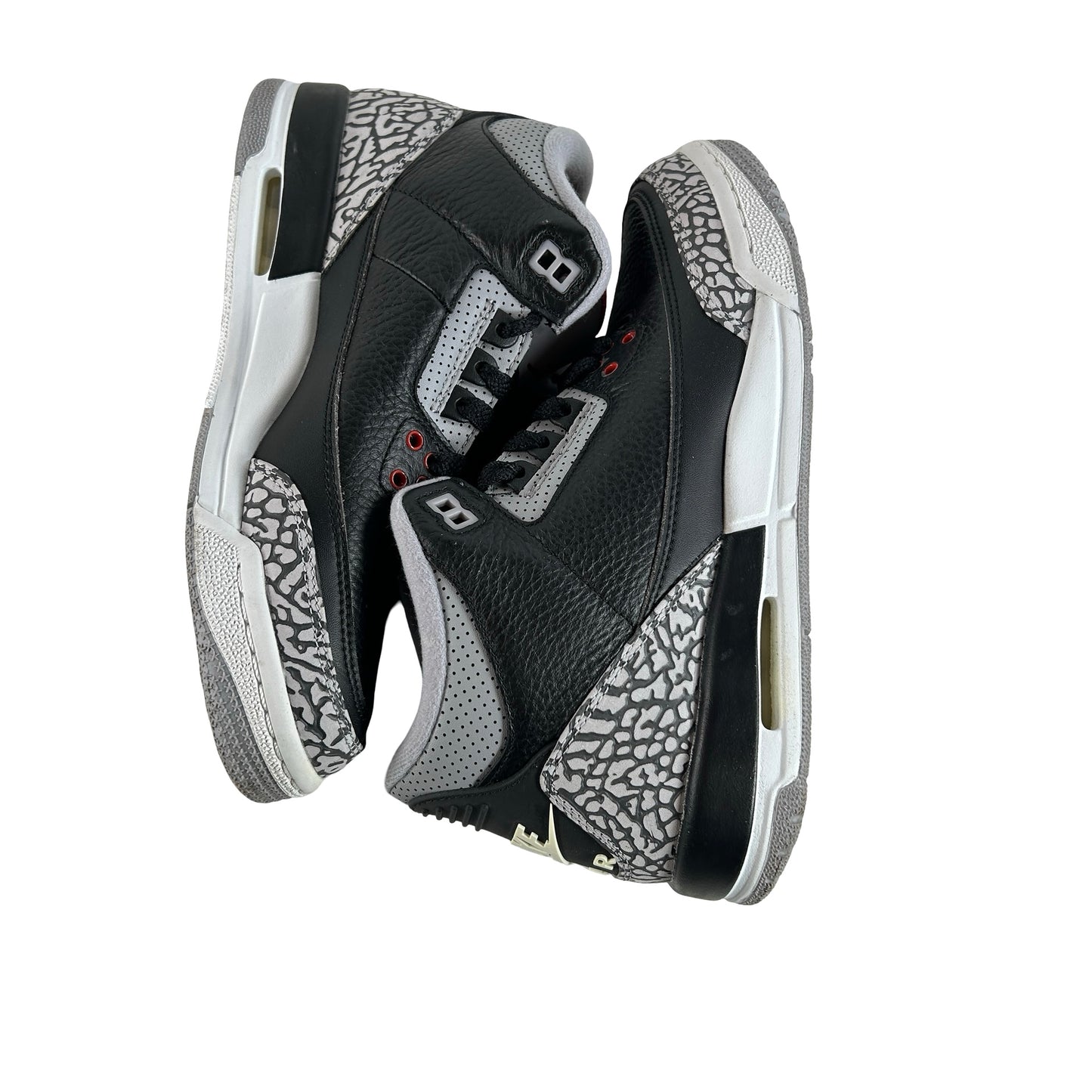 854261 001 Jordan 3 Black Cement GS [USED] - 6.5 Y (Used) (Replace Box)