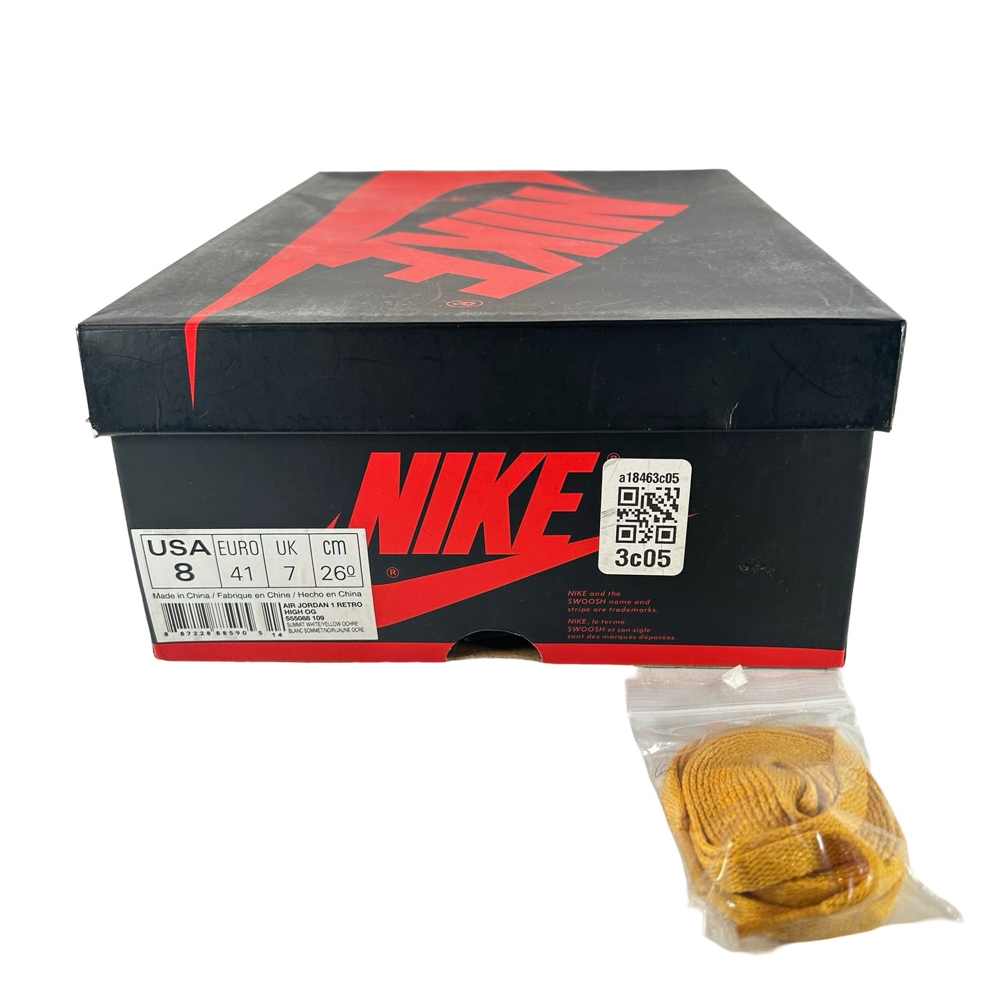 555088 109 Jordan 1 Retro High Yellow Ochre [USED] - 8 M (Used)