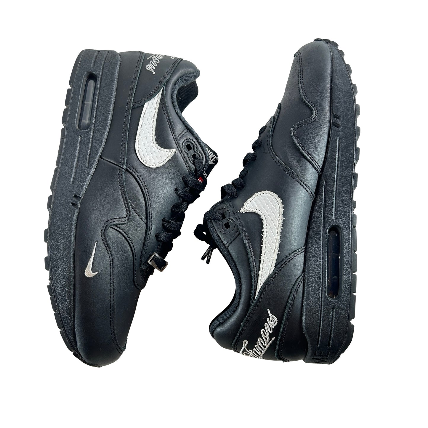 HF8813 001 Nike Air Max 1 '87 SP Supreme Black White [USED] - 9 M (Used) (Replace Box) (No Insoles)