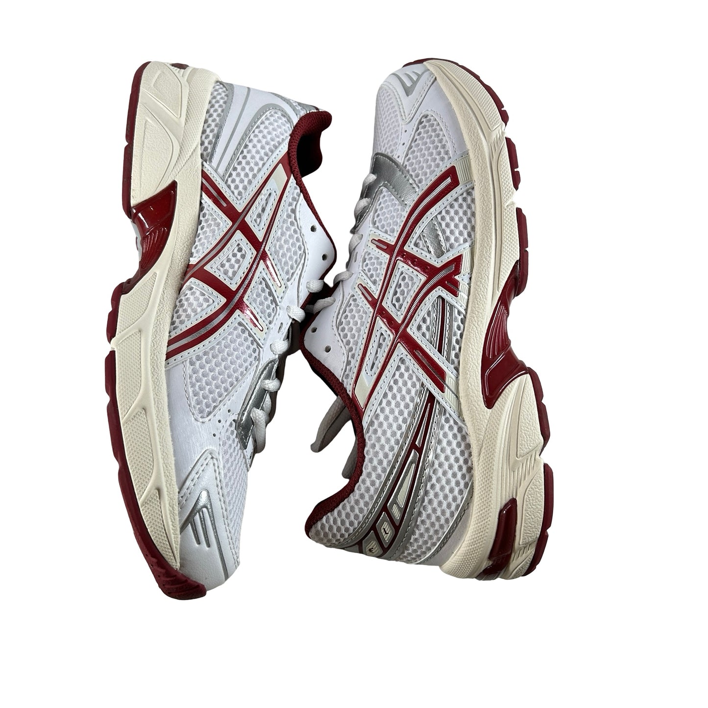 1201A518 100 ASICS Gel-1130 White Red Dahlia (Women's) [USED] - 8 W / 6.5 M (Used)