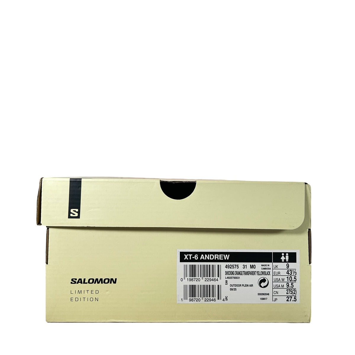 L49257500 Salomon XT-6 Andrew Miami Florida Snow Crab [USED] - 9.5 M (Used)