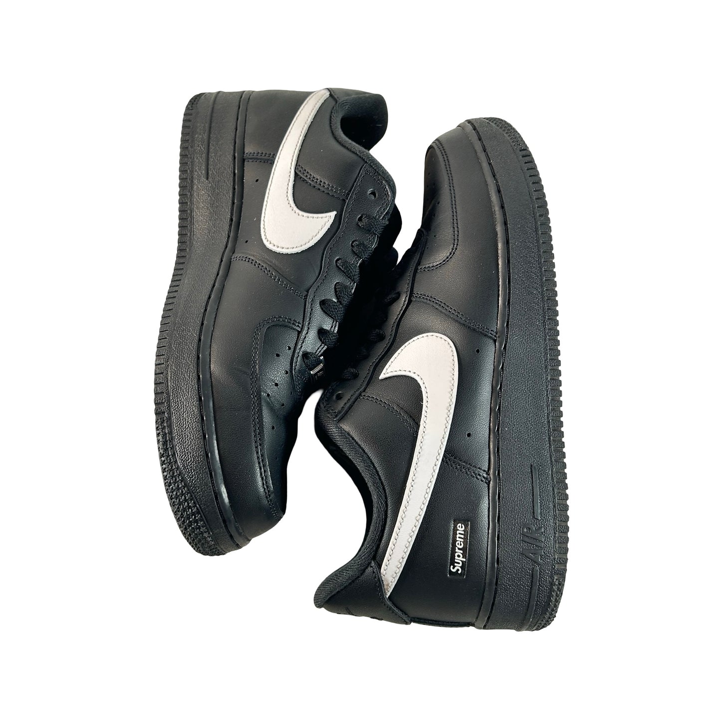 CU9225 002 Nike Air Force 1 Low Supreme Black White [USED] - 8 M (Used) (No Box)