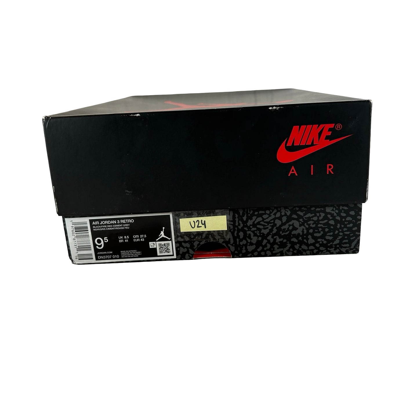 DN3707 010 Jordan 3 Retro Black Cement Reimagined (2024) [USED] - 9.5 M (Used24)