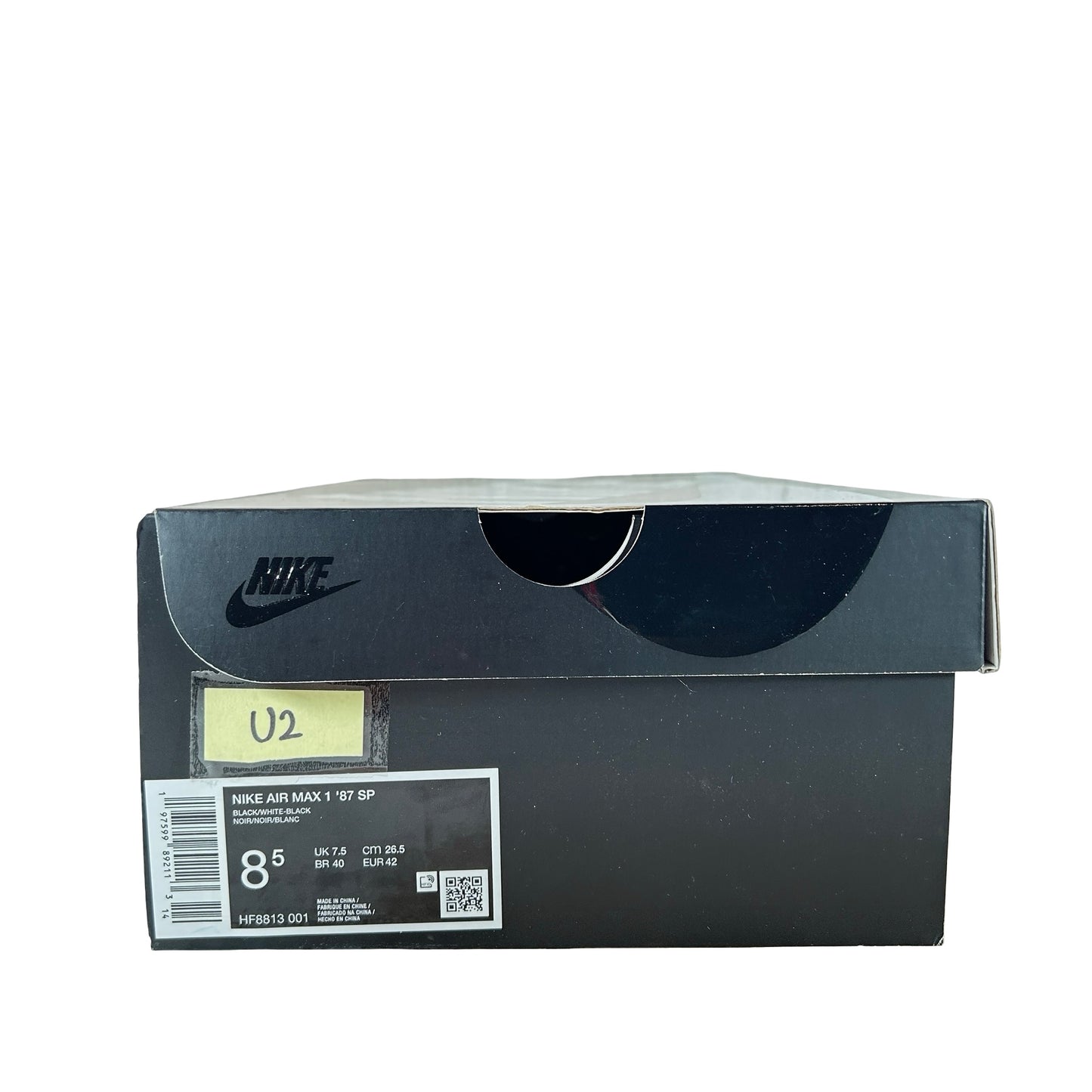 HF8813 001 Nike Air Max 1 '87 SP Supreme Black White [USED] - 8.5 M (Used2)