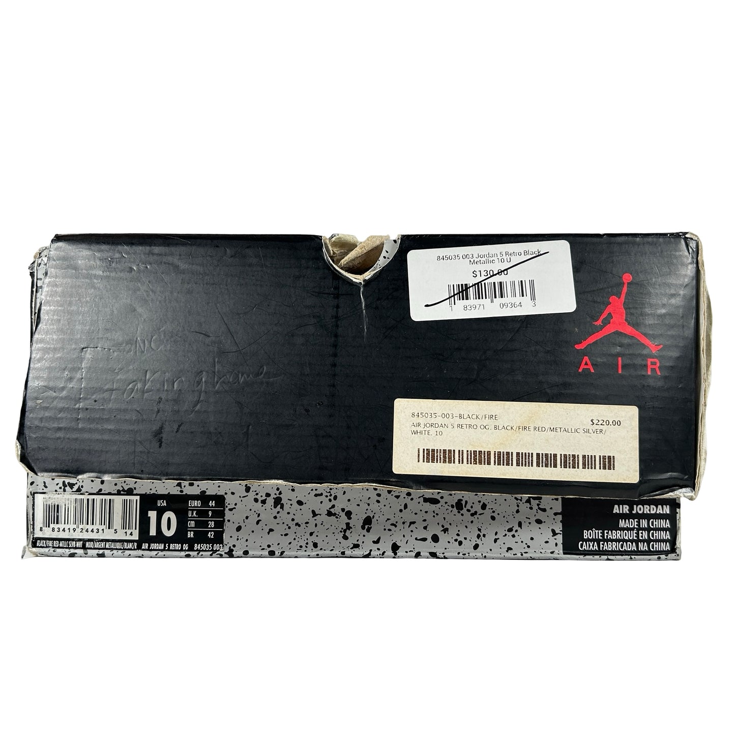 845035 003 Jordan 5 Retro Black Metallic (2016) [USED] - 10 M (Used)