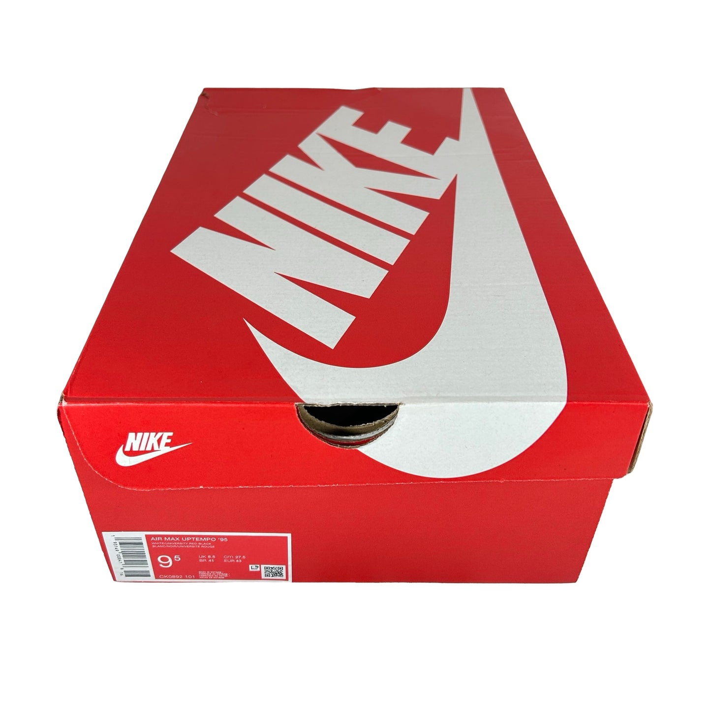CK0892 101 Nike Air Max Uptempo 95 White Red Black [USED] - 9.5 M (Used)
