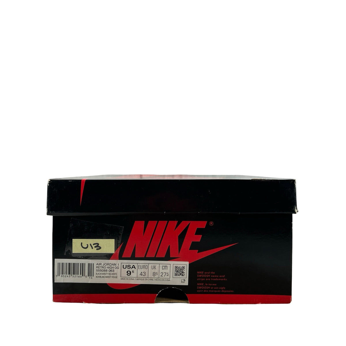 555088 063 Jordan 1 Retro High OG Patent Bred [USED] - 9.5 M (Used13)