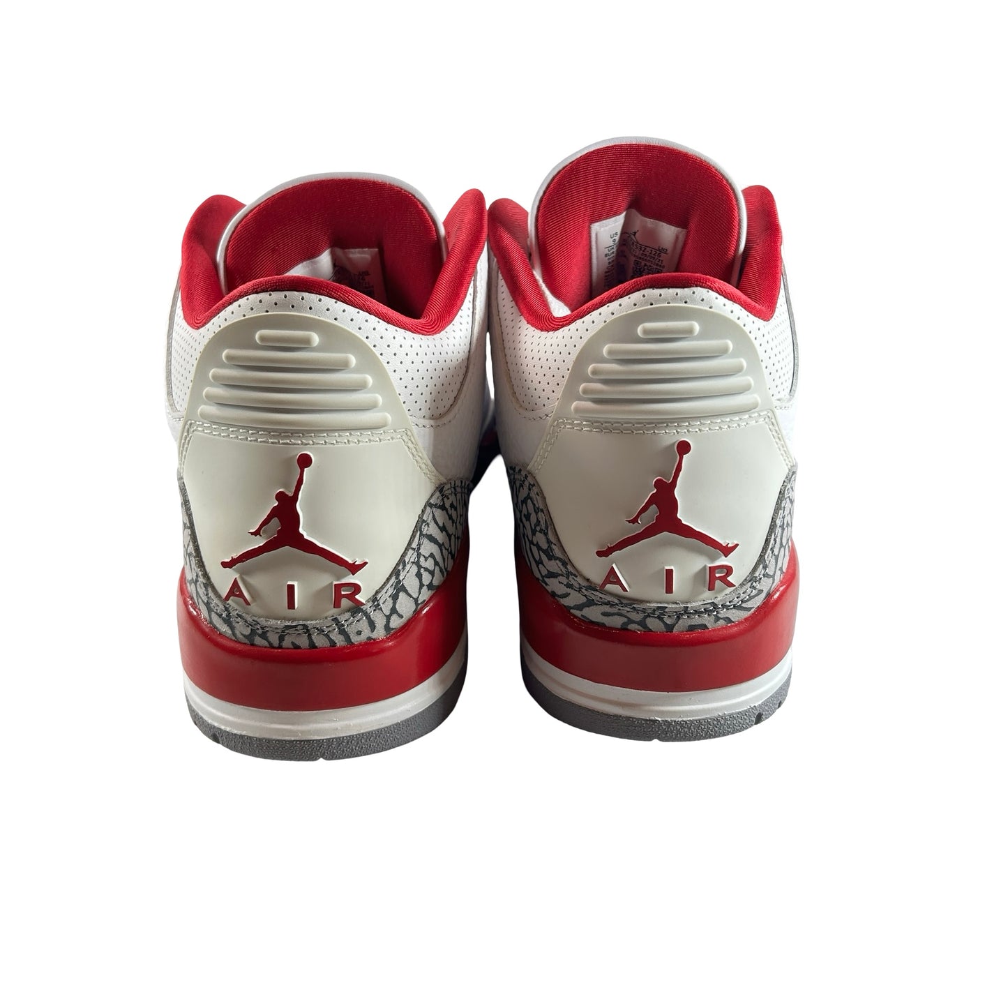 CT8532 126 Jordan 3 Retro Cardinal Red - 9 M (Yellowing2)