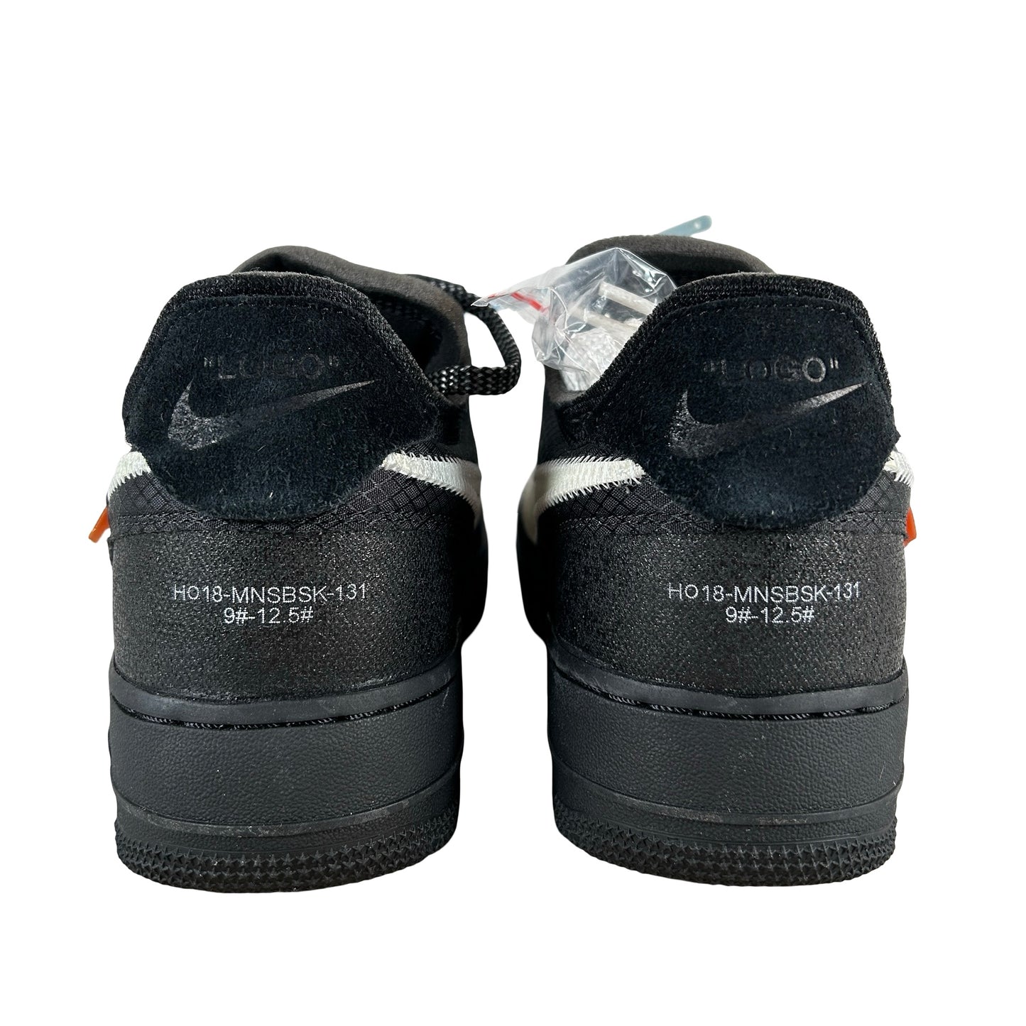 AO4606 001 Nike Air Force 1 Low Off-White Black White - 9 M (Swooshes Slightly Yellowing)