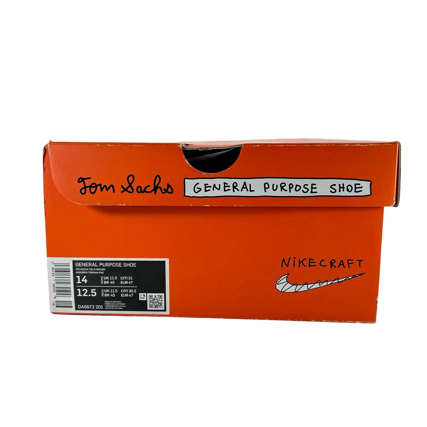 DA6672 201 NikeCraft Zapato de uso general Tom Sachs Field Marrón