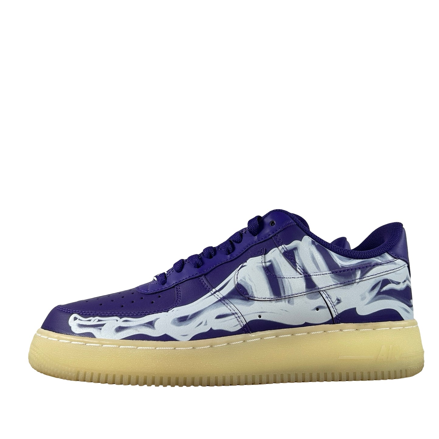 CU8067 500 Nike Air Force 1 Low '07 QS Purple Skeleton Halloween (2021) [USED] - 9.5 M (Used)