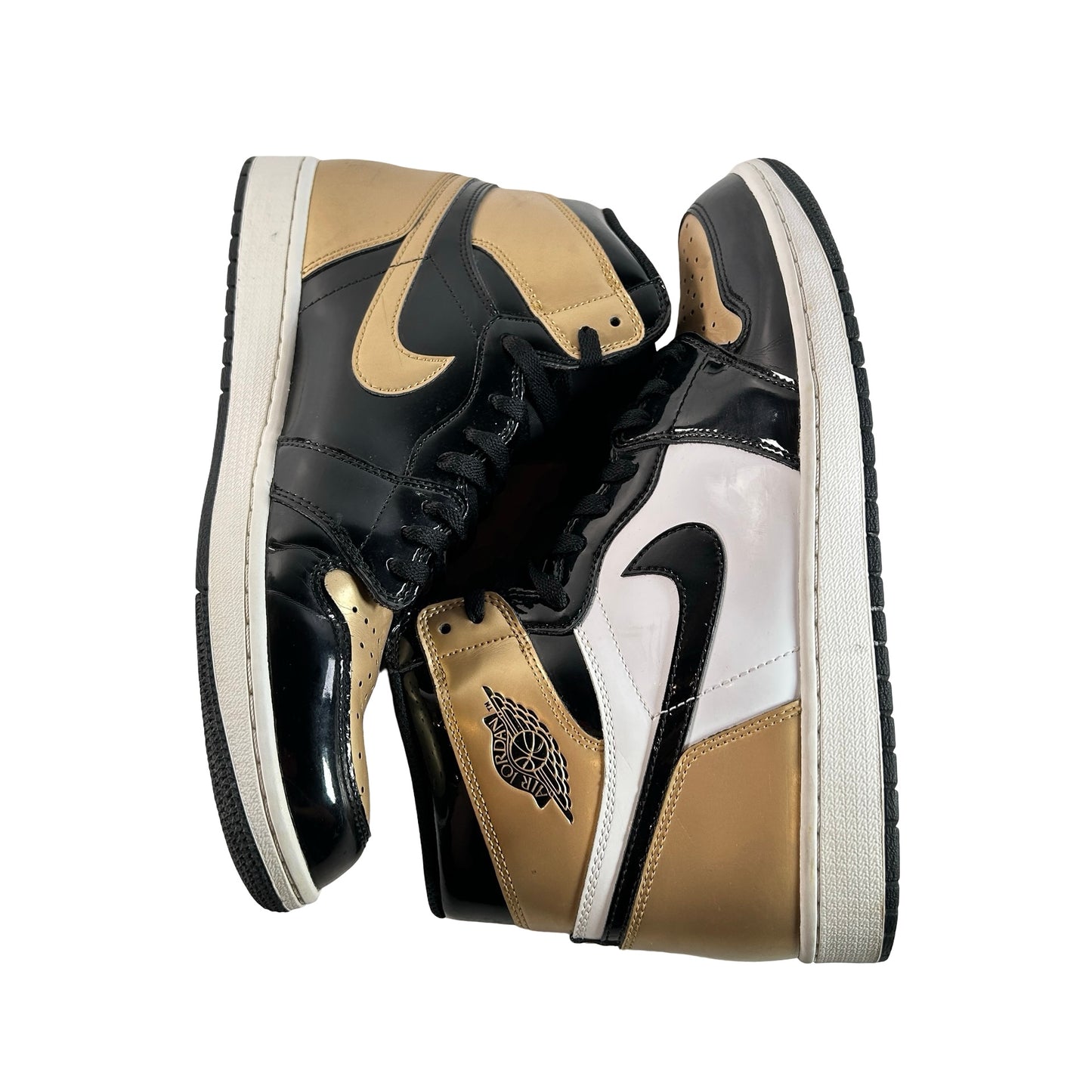 861428 007 Jordan 1 Retro High NRG Patent Gold Toe [USED] - 13 M (Used) (No Box)