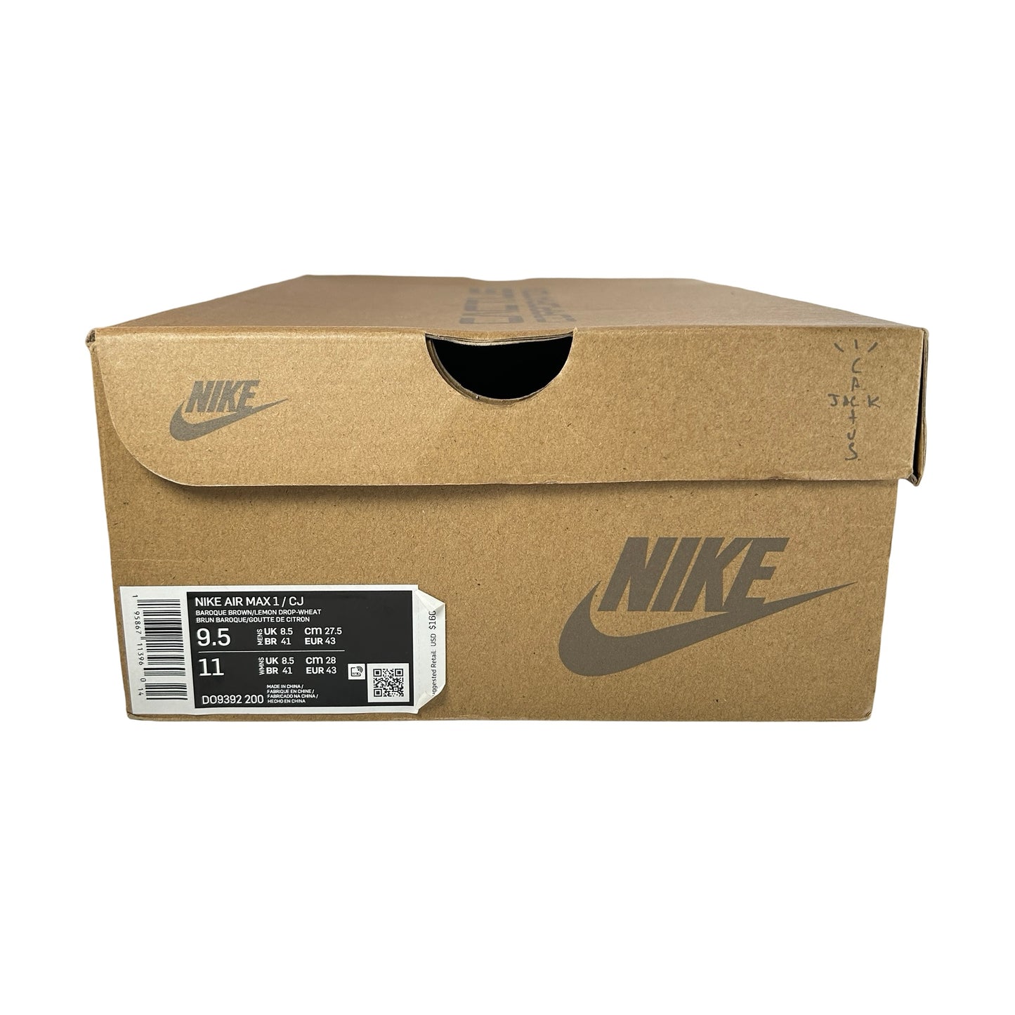 DO9392 200 Nike Air Max 1 Travis Scott Cactus Jack Baroque Brown [USED] - 9.5 M (Used2)