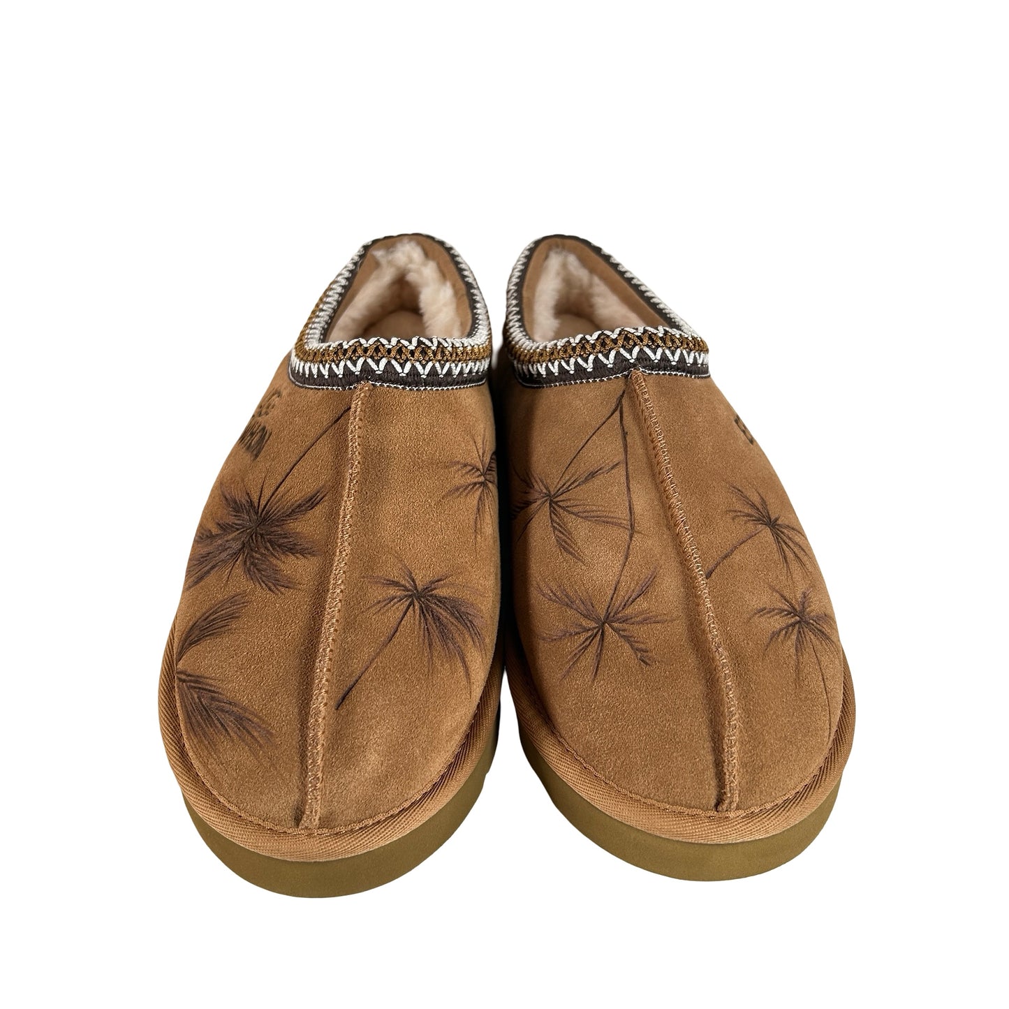 JonBoy x UGG Tasman Slipper Chestnut Erewhon Palm Trees