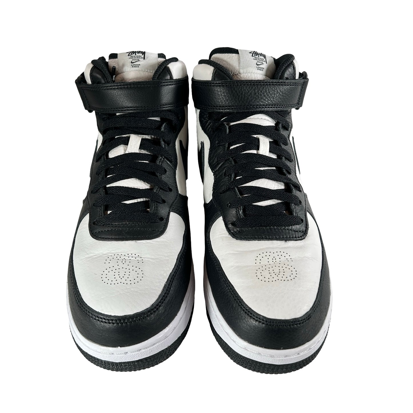 DJ7840 002 Nike Air Force 1 Mid Stussy Gris Negro