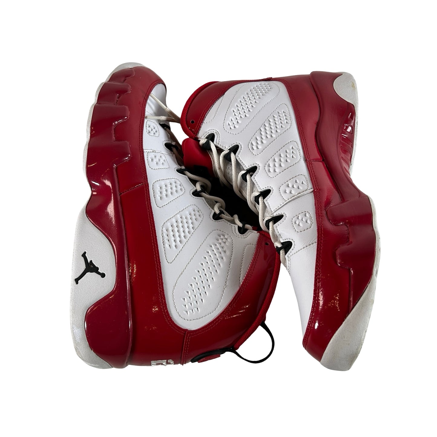 302370 160 Jordan 9 Retro White Gym Red [USED] - 12 M (Used) (No Insoles)