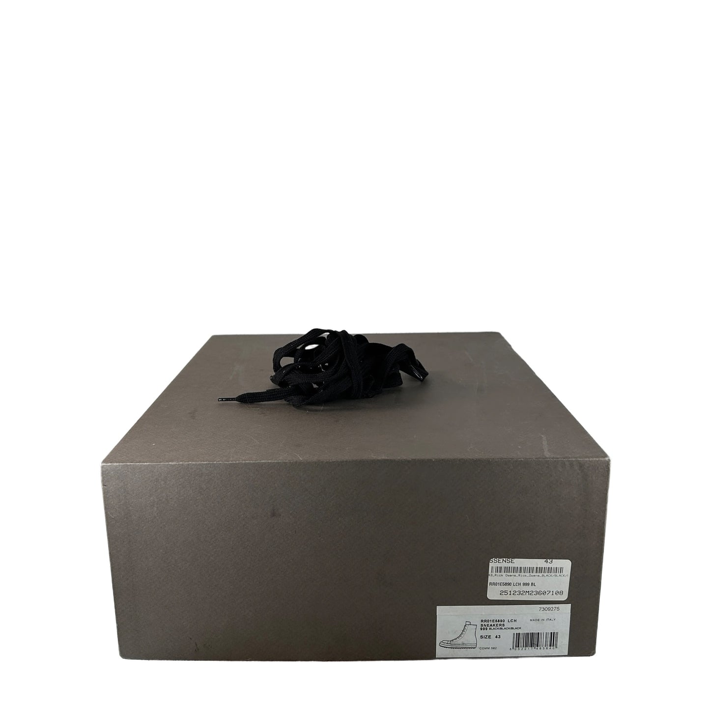 RR01E5890 LCH Rick Owens Black Temple Sneakers [USED] - EU 43 (Used)