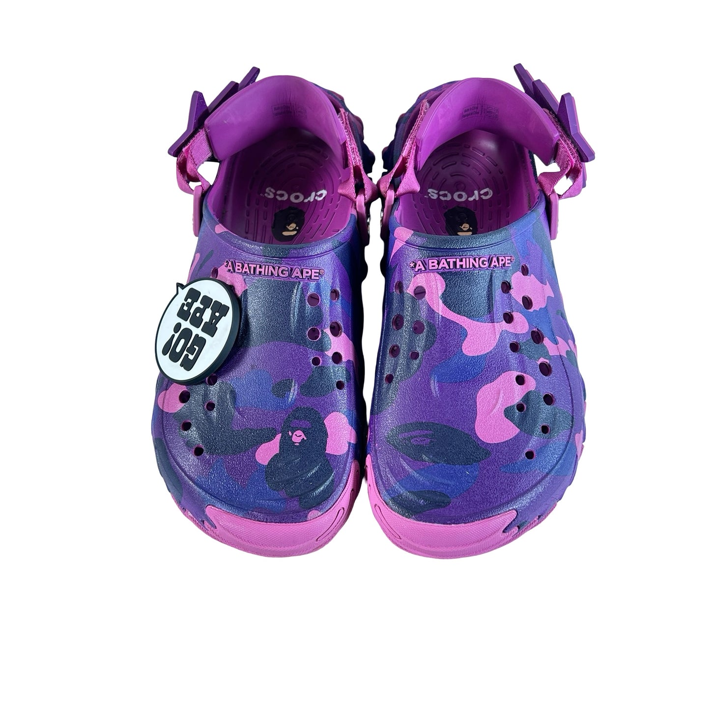 213140 5BV Crocs Echo RO Clog Bape Grapeberry Camo [USED] - 11 M (Used)
