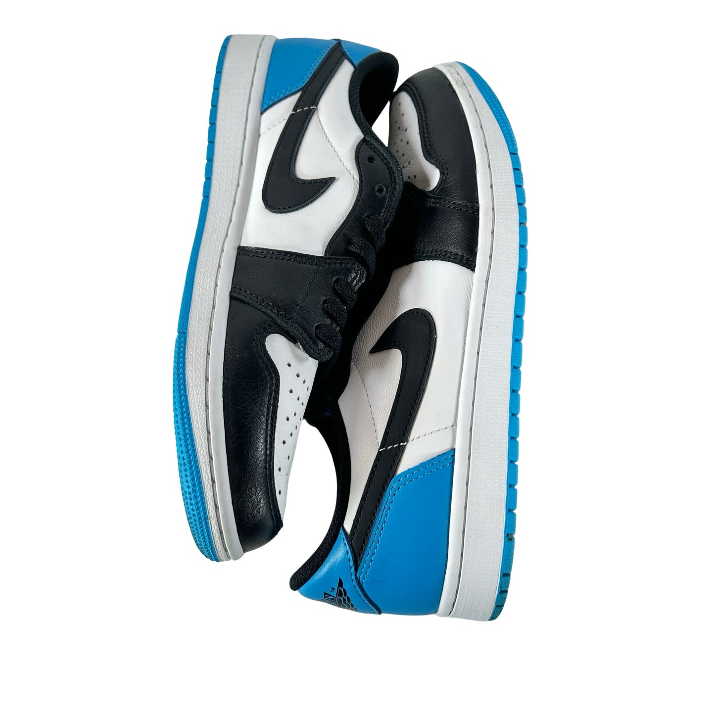 CZ0790 104 Jordan 1 Retro Low OG Black Dark Powder Blue [USED] - 8.5 M (Used2) (No Box2)