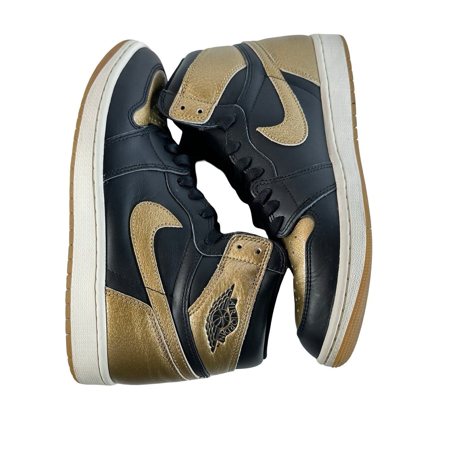 DZ5485 071 Air Jordan 1 Retro High OG Black Metallic Gold [USED] - 10 M (Used)