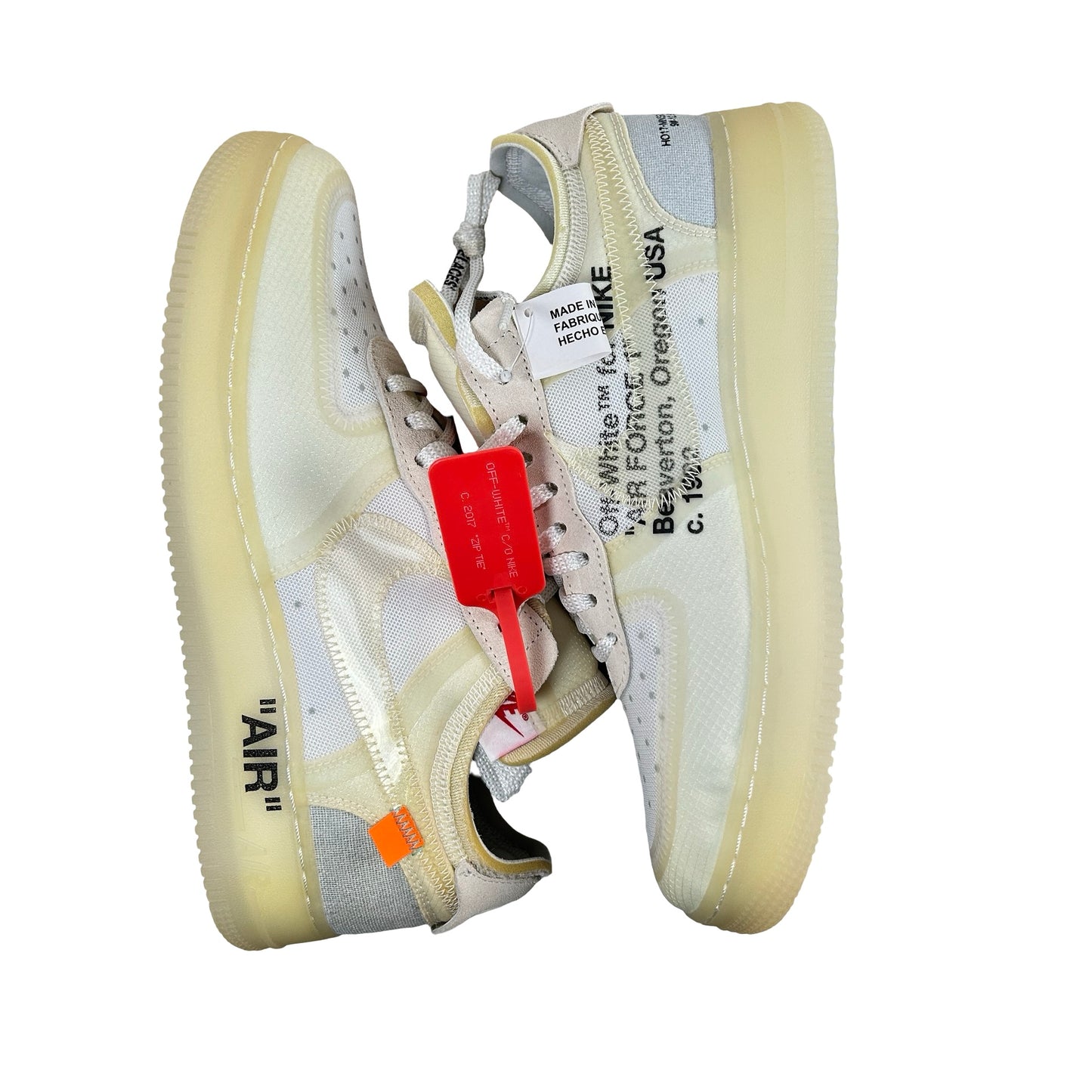 AO4606 100 Nike Air Force 1 Low Off-White - 10 M (Yellowing)