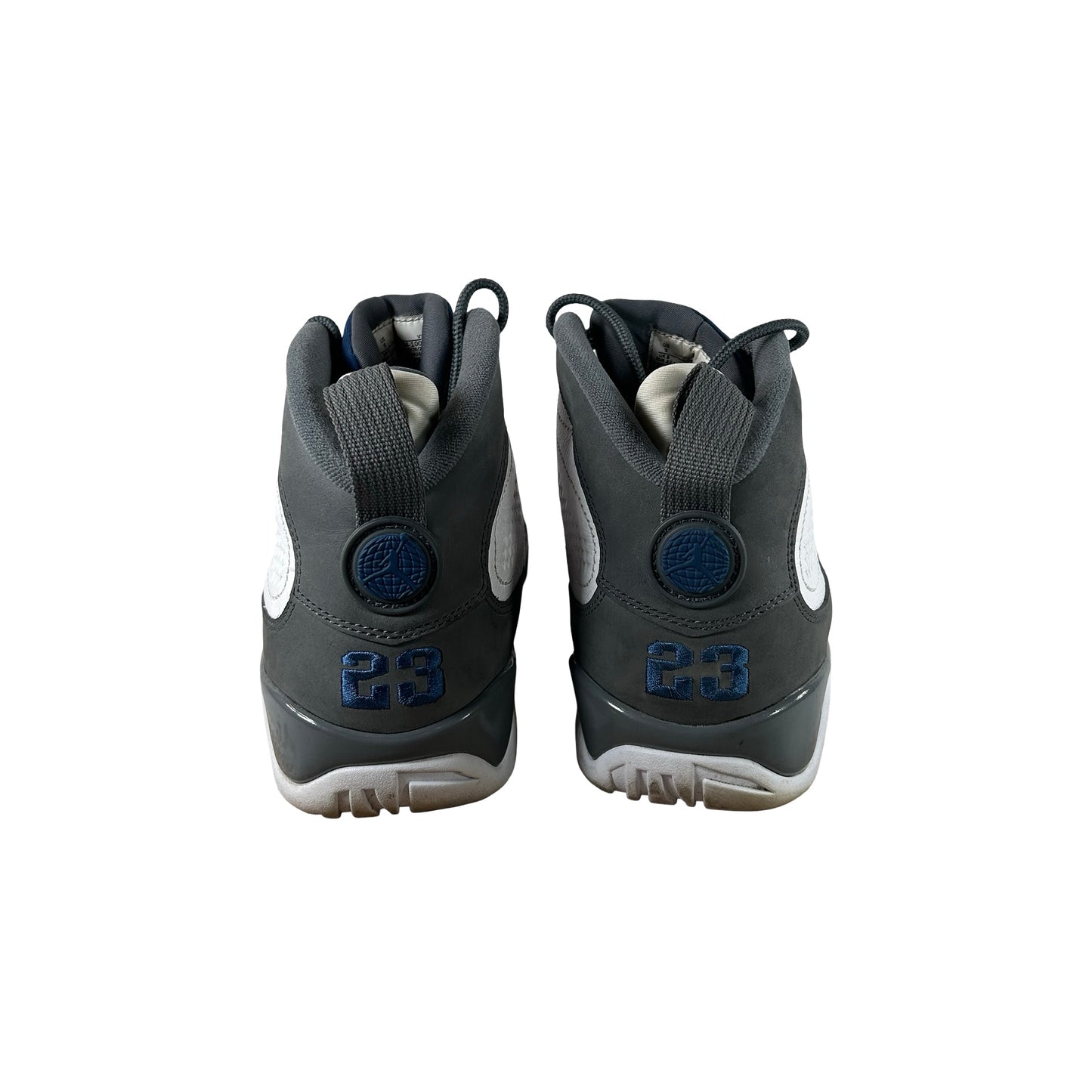 HV4794 100 Jordan 9 Retro Flint Grey French Blue (2026) [USED] - 9 M (Used) (No Box)