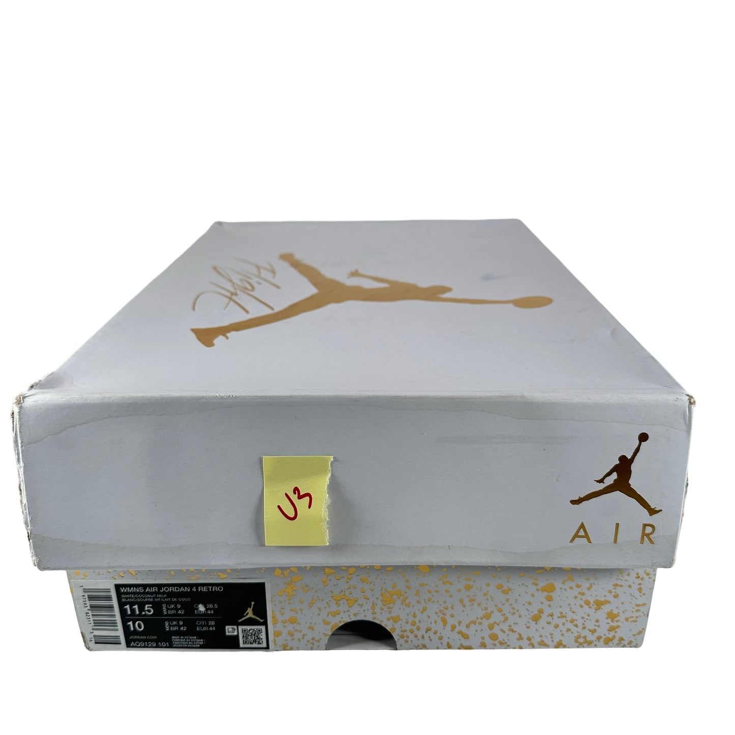 AQ9129 101 Jordan 4 Retro Vivid Sulfur (Women's) [USED] - 11.5 W (Used3)