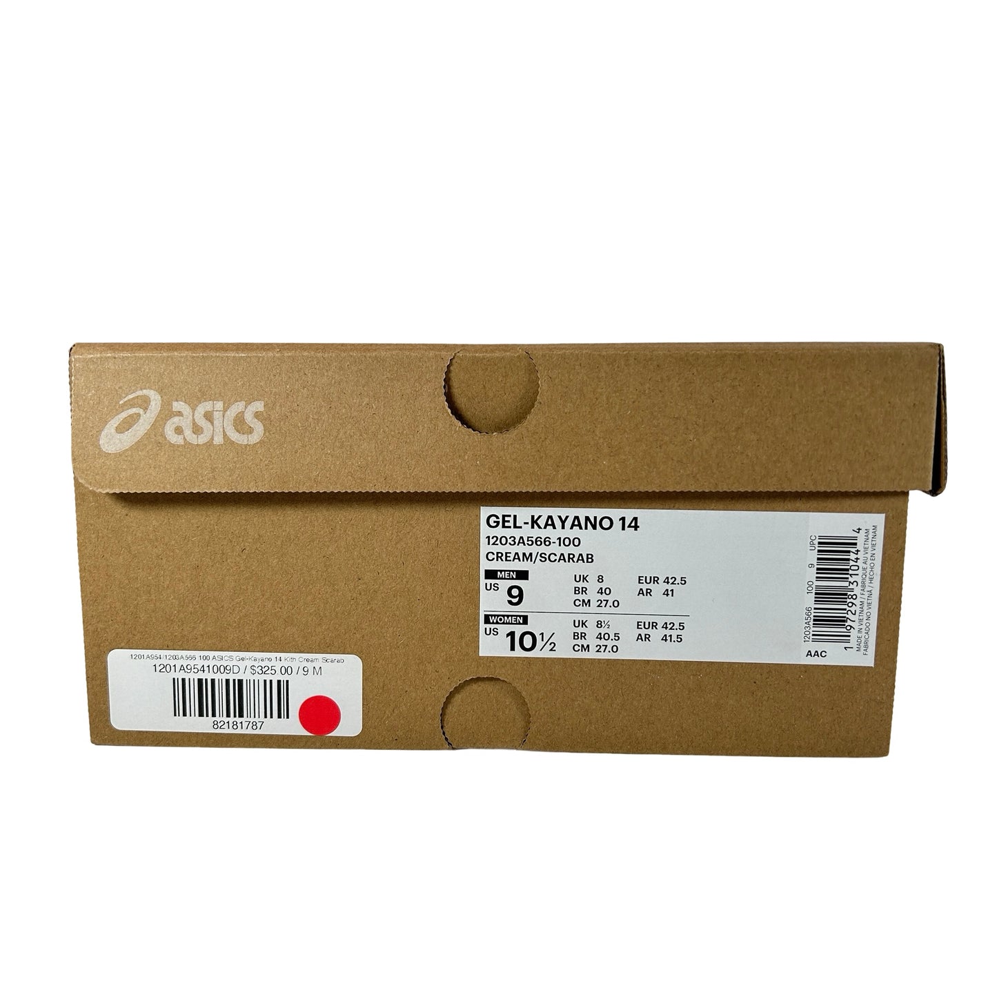 1203A566 100 ASICS Gel-Kayano 14 Kith Cream Scarab [USED] - 9 M (Used)