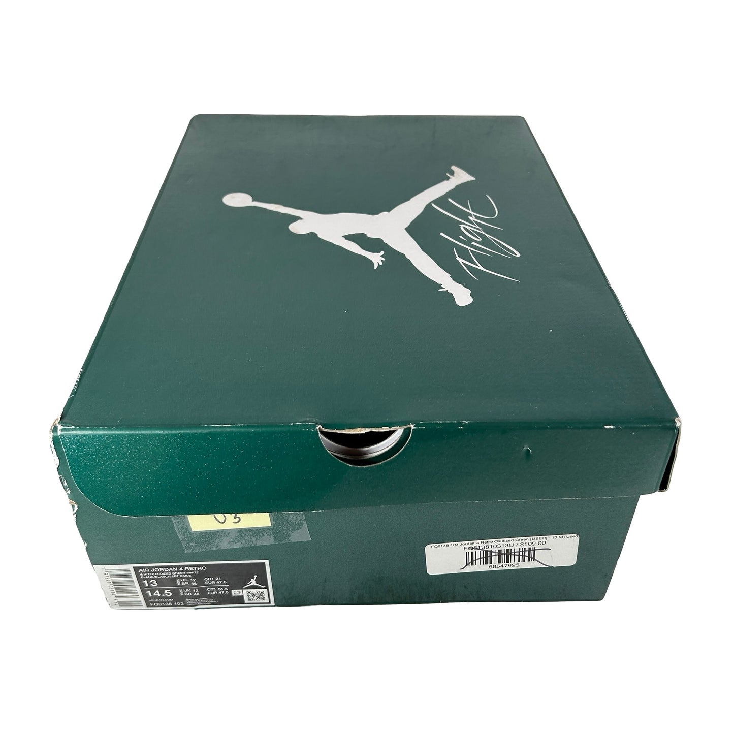 FQ8138 103 Jordan 4 Retro Oxidized Green [USED] - 13 M (Used3)