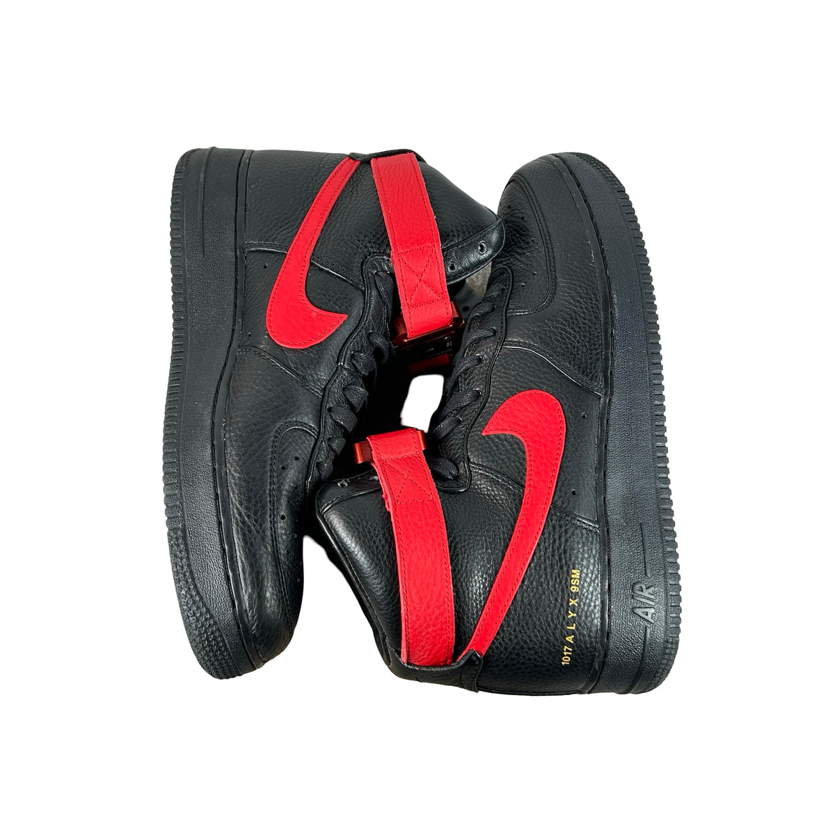 CQ4018 004 Nike Air Force 1 High 1017 ALYX 9SM Black Red [USED] - 10 M (Used) (No Box)
