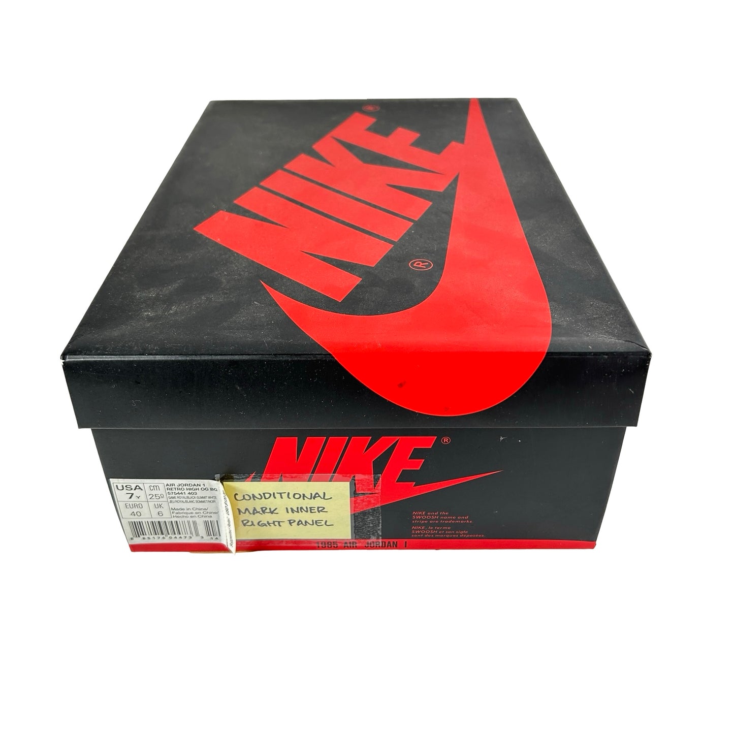 575441 403 Jordan 1 Retro High Game Royal (GS) [CONDITIONAL] - 7 Y (Mark On Inner Right Foot)