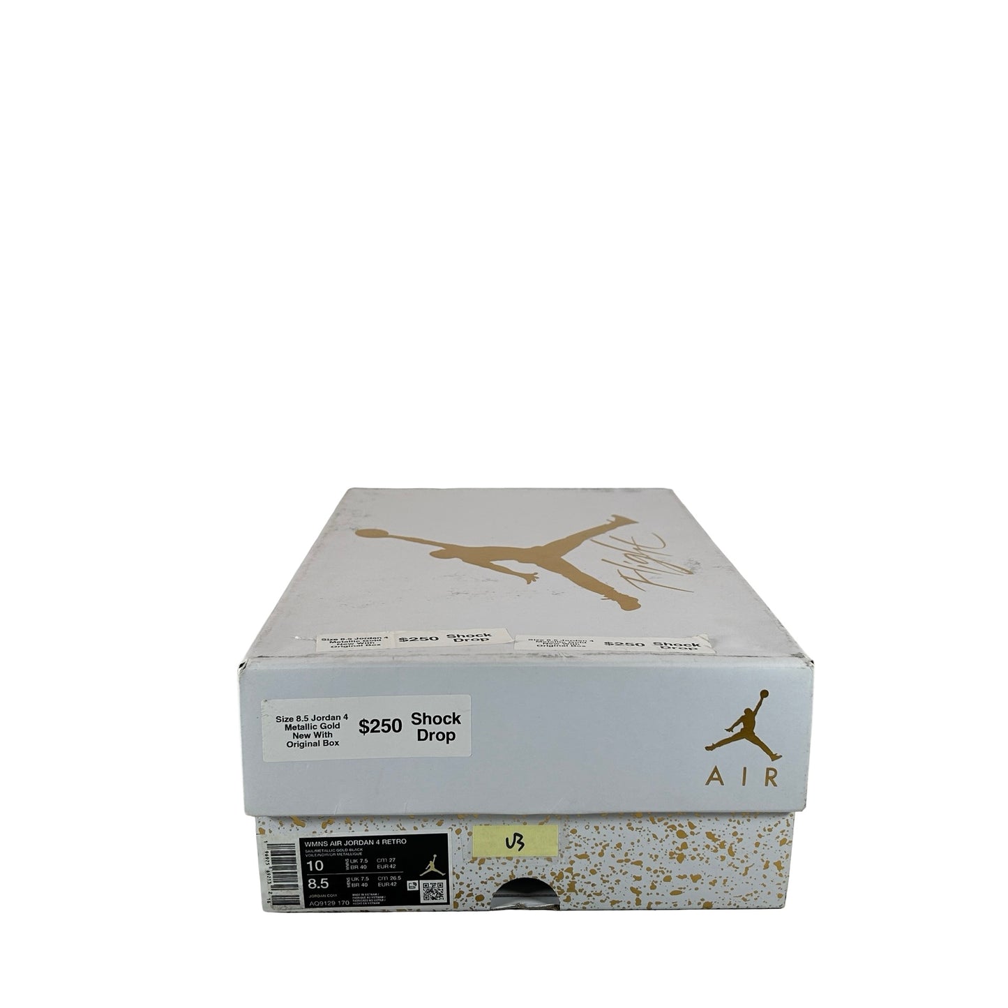 AQ9129 170 Jordan 4 Retro Metallic Gold (W) [USED] - 10 W (Used3)
