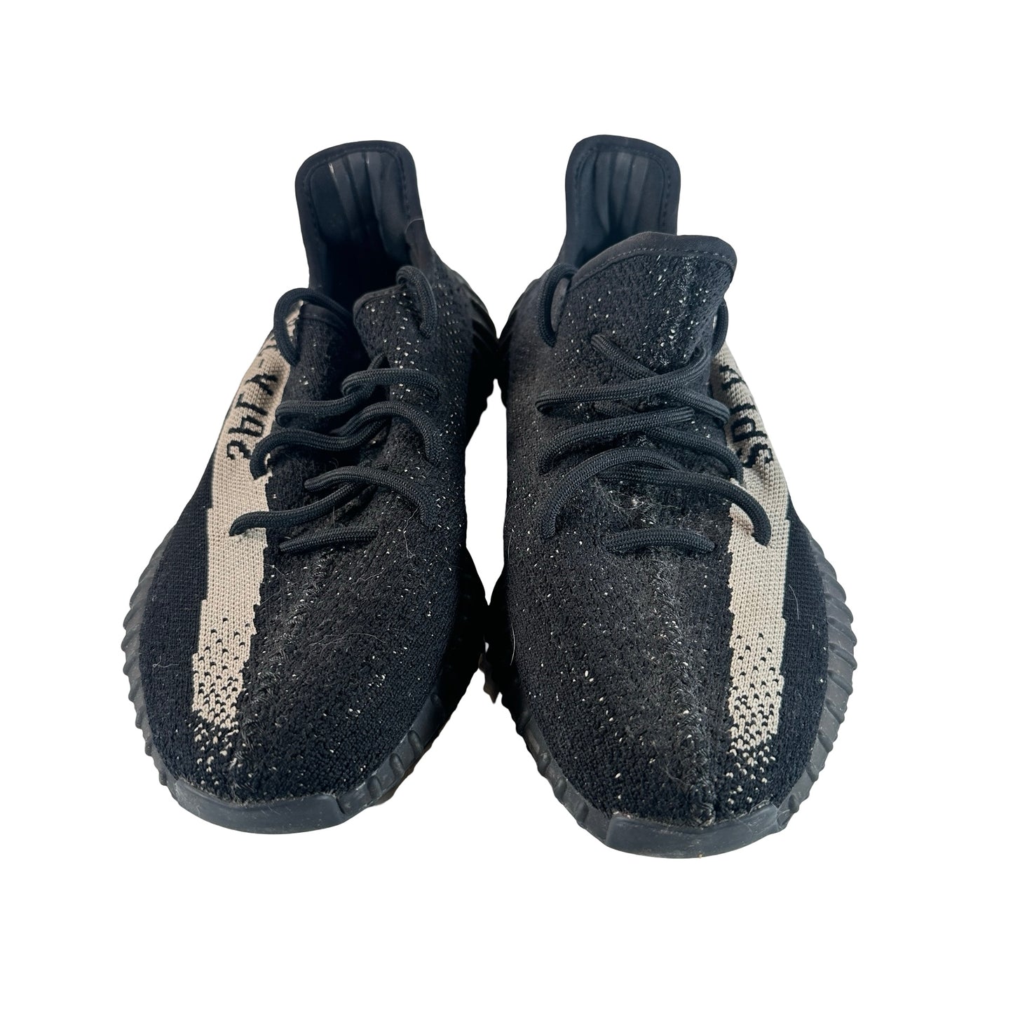 BY1604 Adidas Yeezy Boost 350 V2 Core Black White [USED] - 9 M (Used)