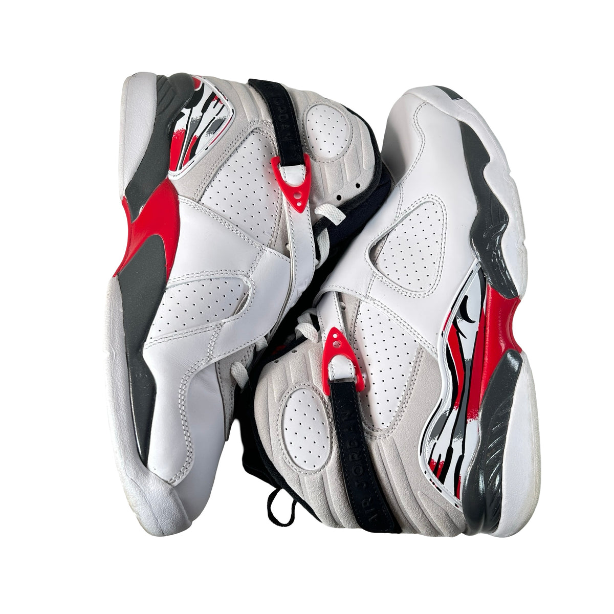 305381 100 Jordan 8 Retro White True Red (2025) [USED] - 10 M (Used8)