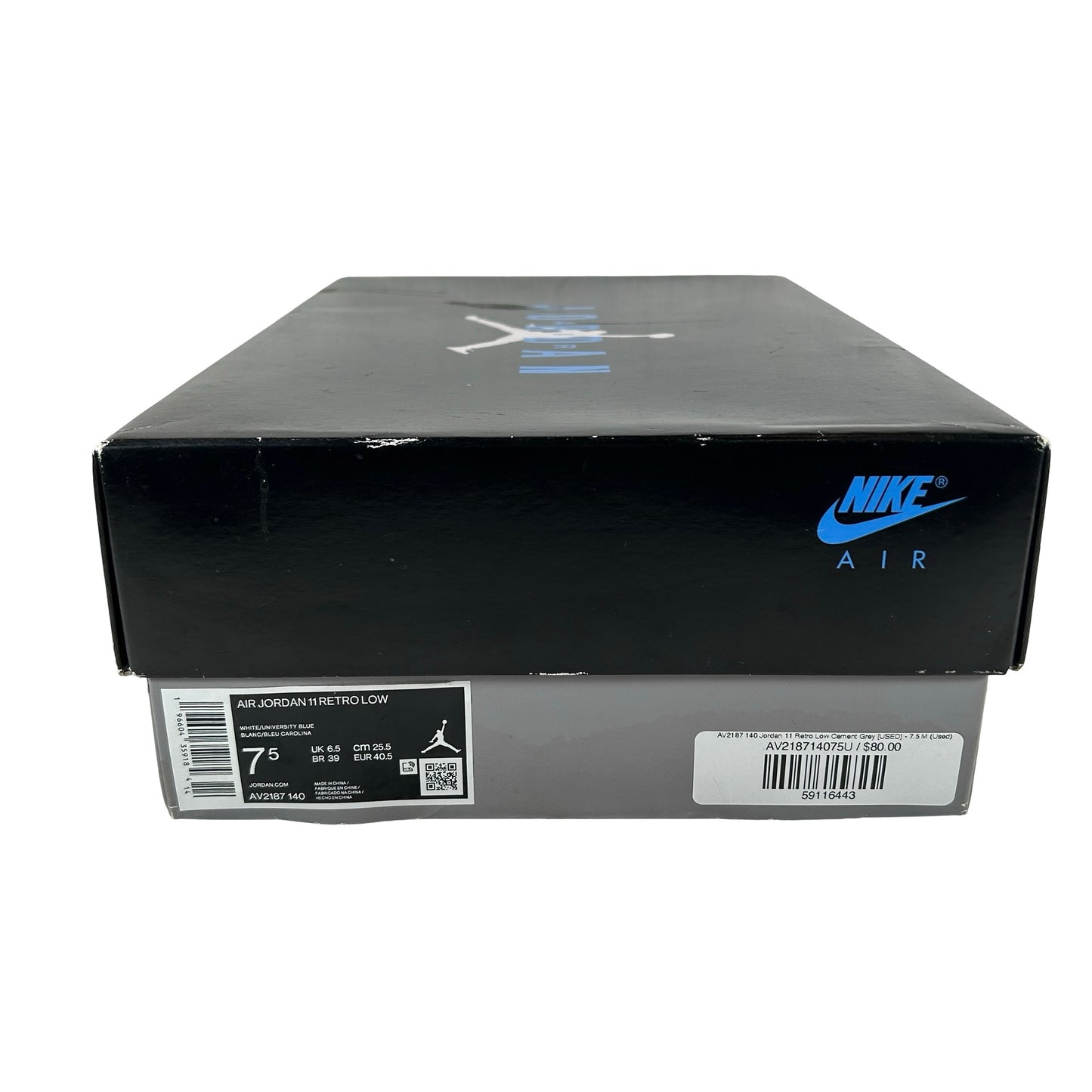 AV2187 140 Jordan 11 Retro Low Cement Grey [USED] - 7.5 M (Used)