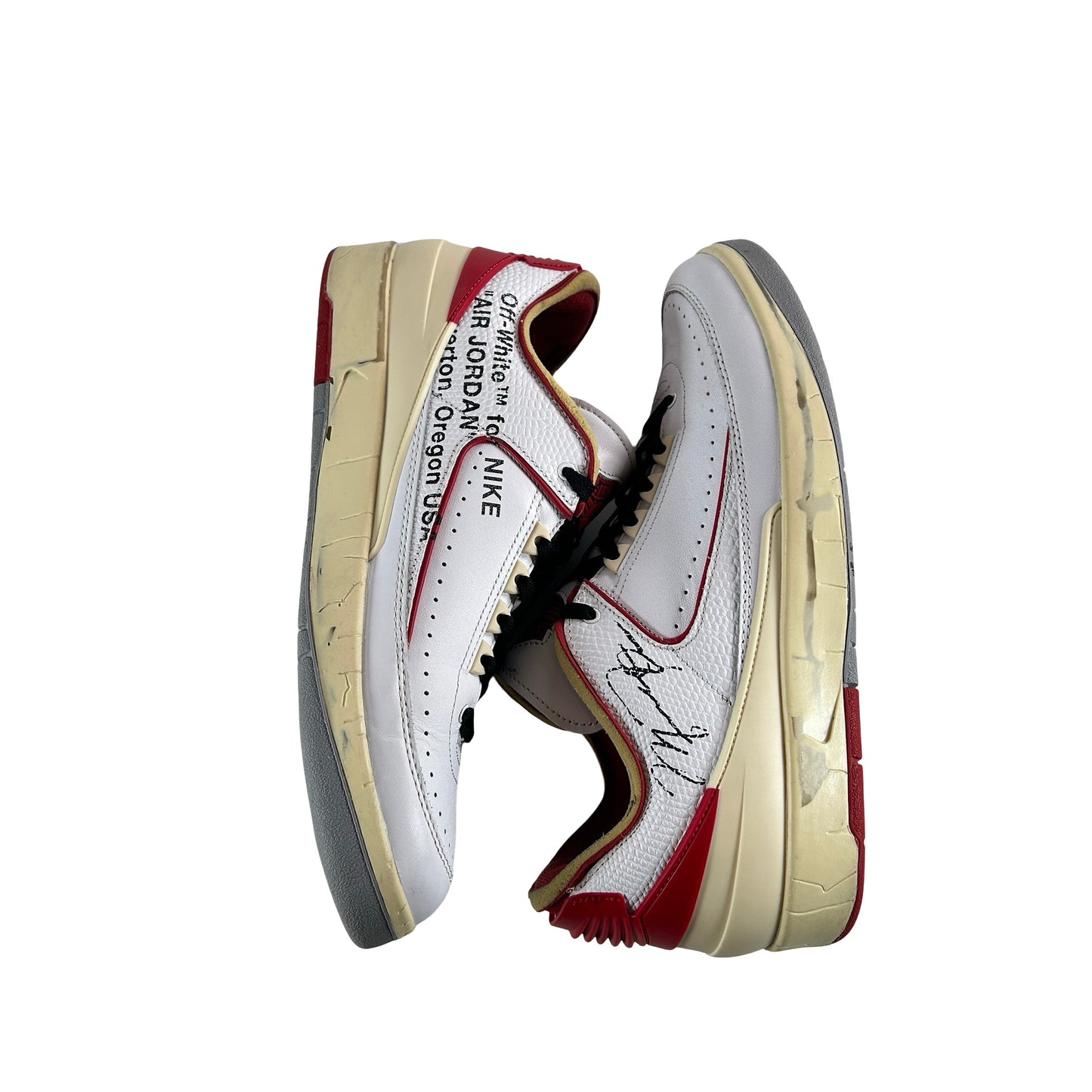 DJ4375 106 Jordan 2 Retro Low SP Off-White White Red [USED] - 12 M (Used) (No Box)