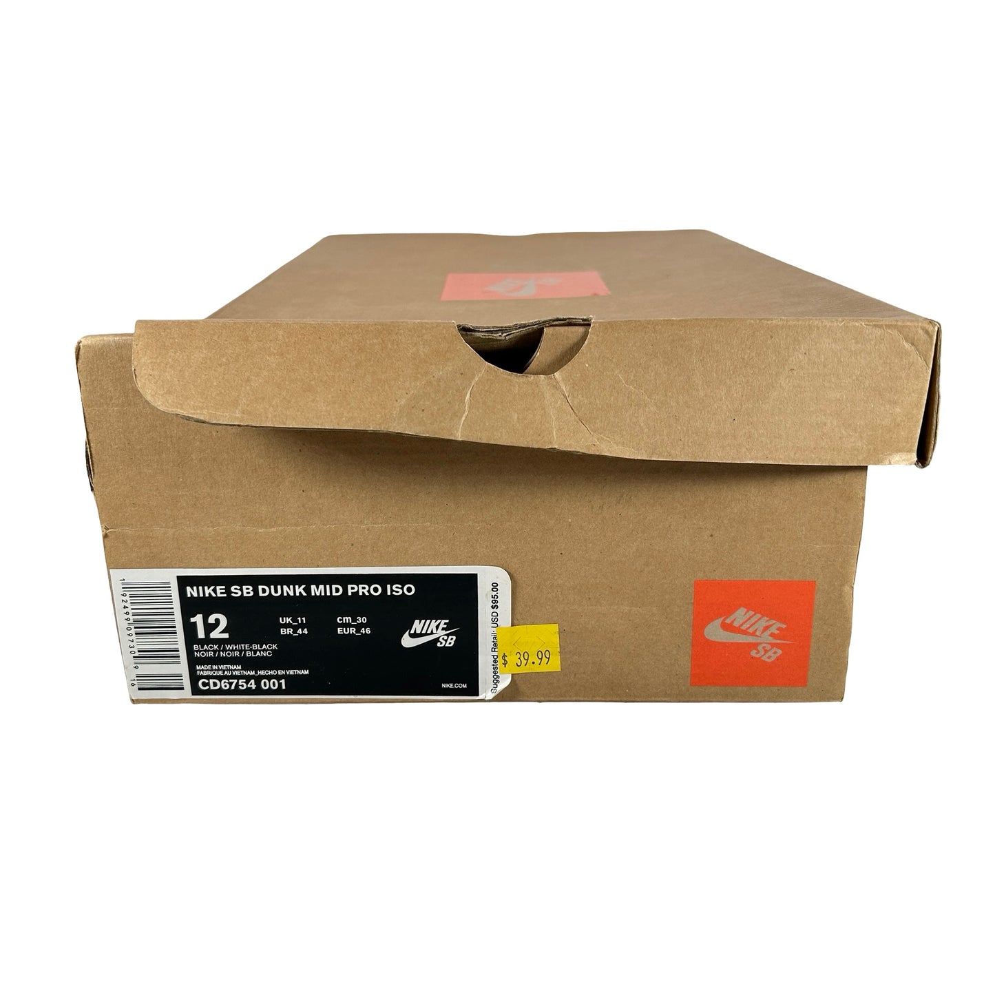 CD6754 001 Nike SB Dunk Mid Orange Label [USED] - 12 M (Used)