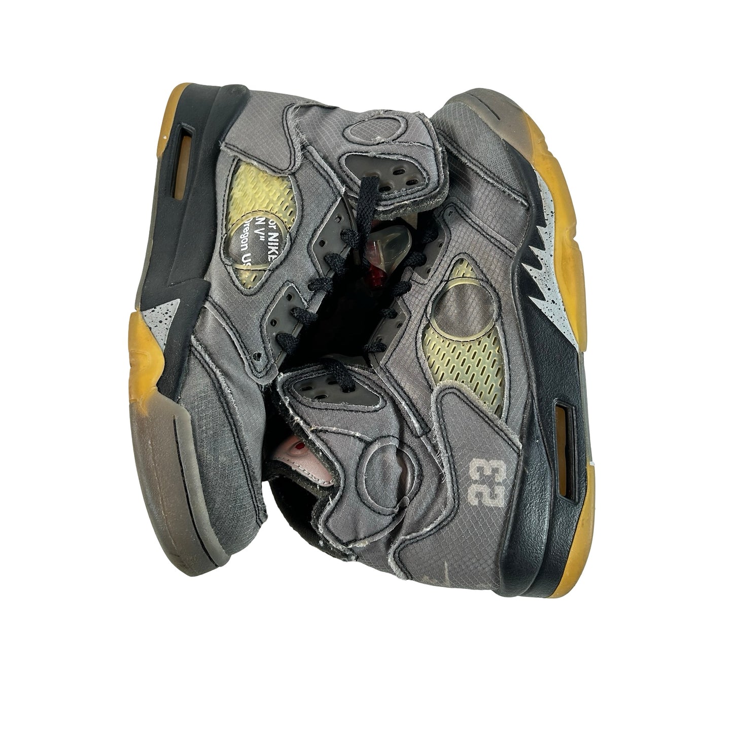 CT8480 001 Jordan 5 Off-White Black [USED] - 8 M (Used2) (No Box2)