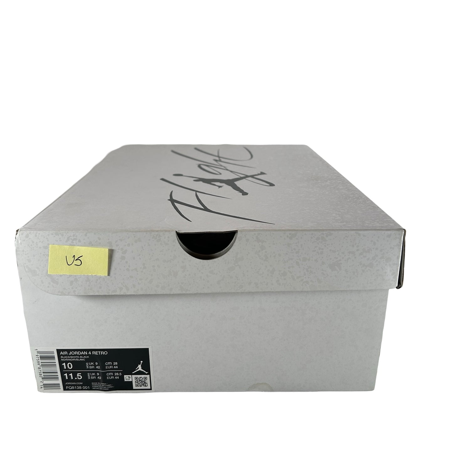 FQ8138 001  Jordan 4 Retro White Thunder [USED] - 10 M (Used5)