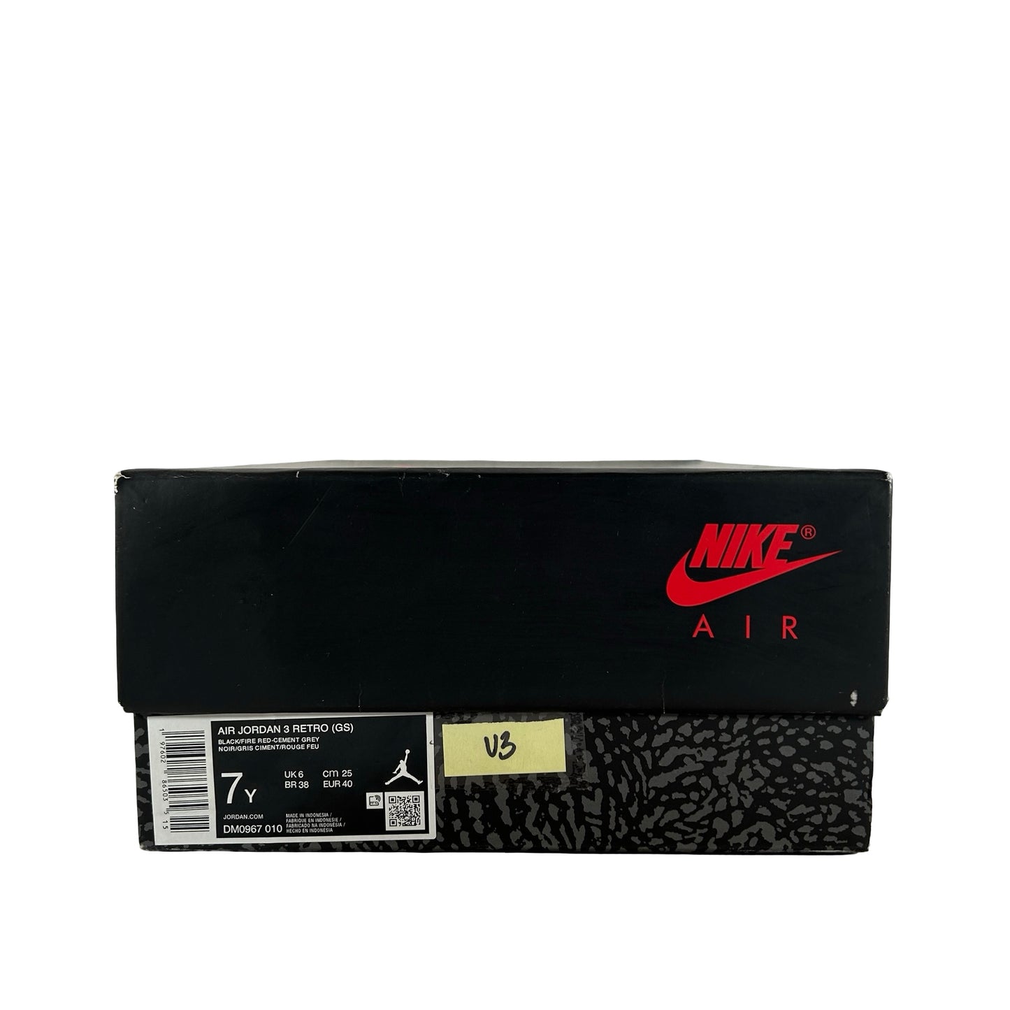 DM0967 010 Jordan 3 Retro Black Cement (2024) (GS) [USED] - 7 Y (Used3)