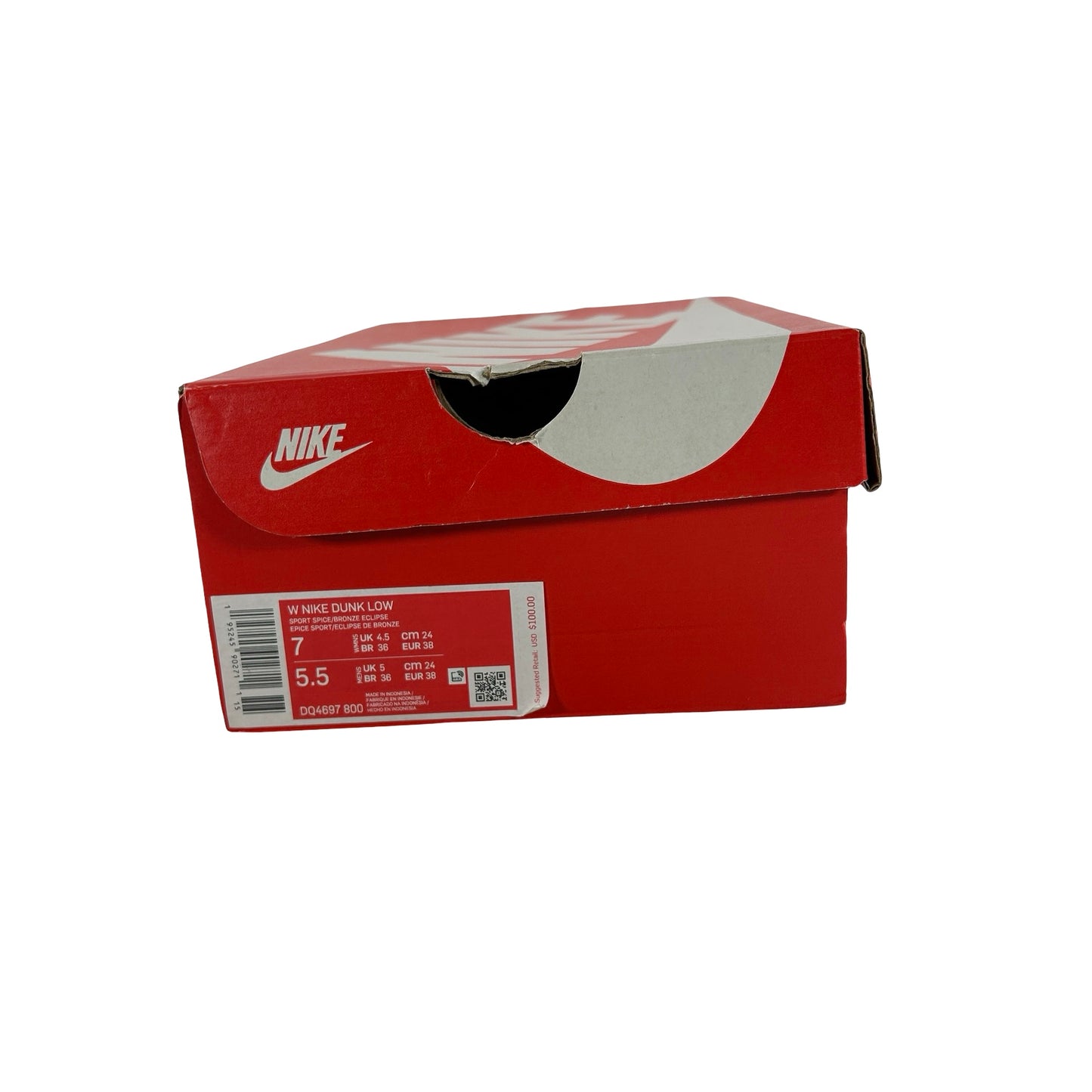 DQ4697 800 Nike Dunk Low Bronze Eclipse [USED] - 7 W (Used)