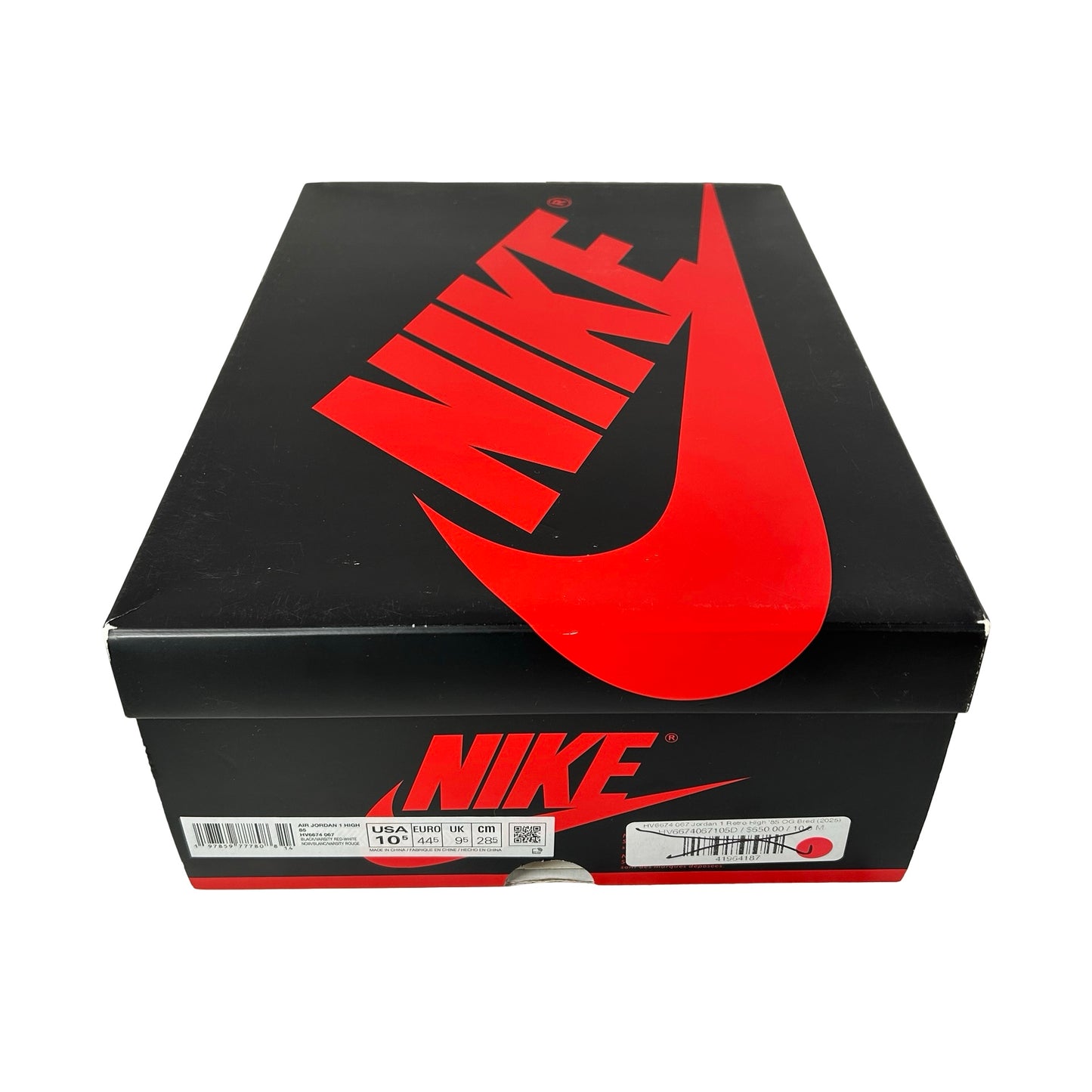 HV6674 067 Jordan 1 Retro High '85 OG Bred (2025) [USED] - 10.5 M (Used)