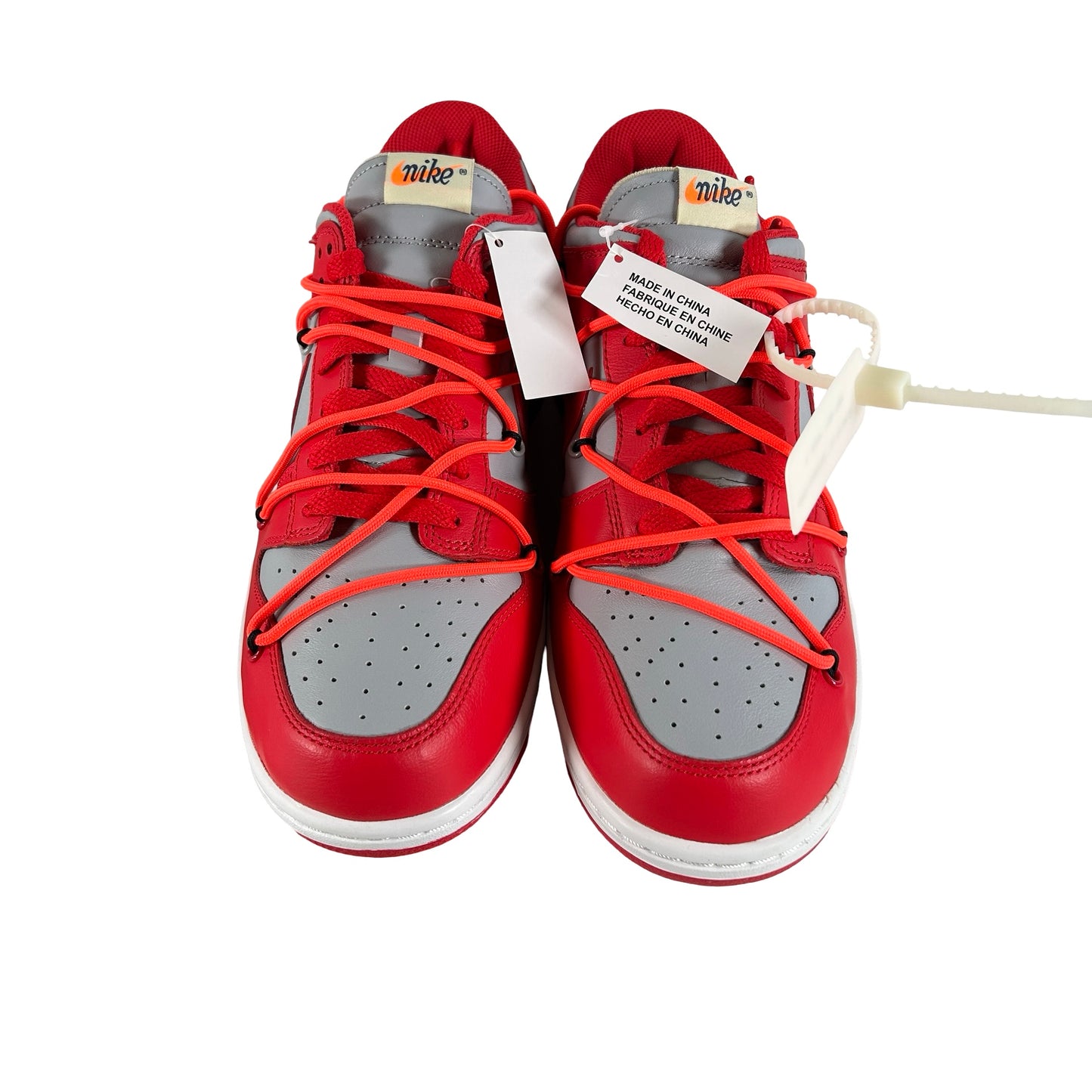 CT0856 600 Nike Dunk Low Off-White University Red [USED] - 10 M (VNDS2)