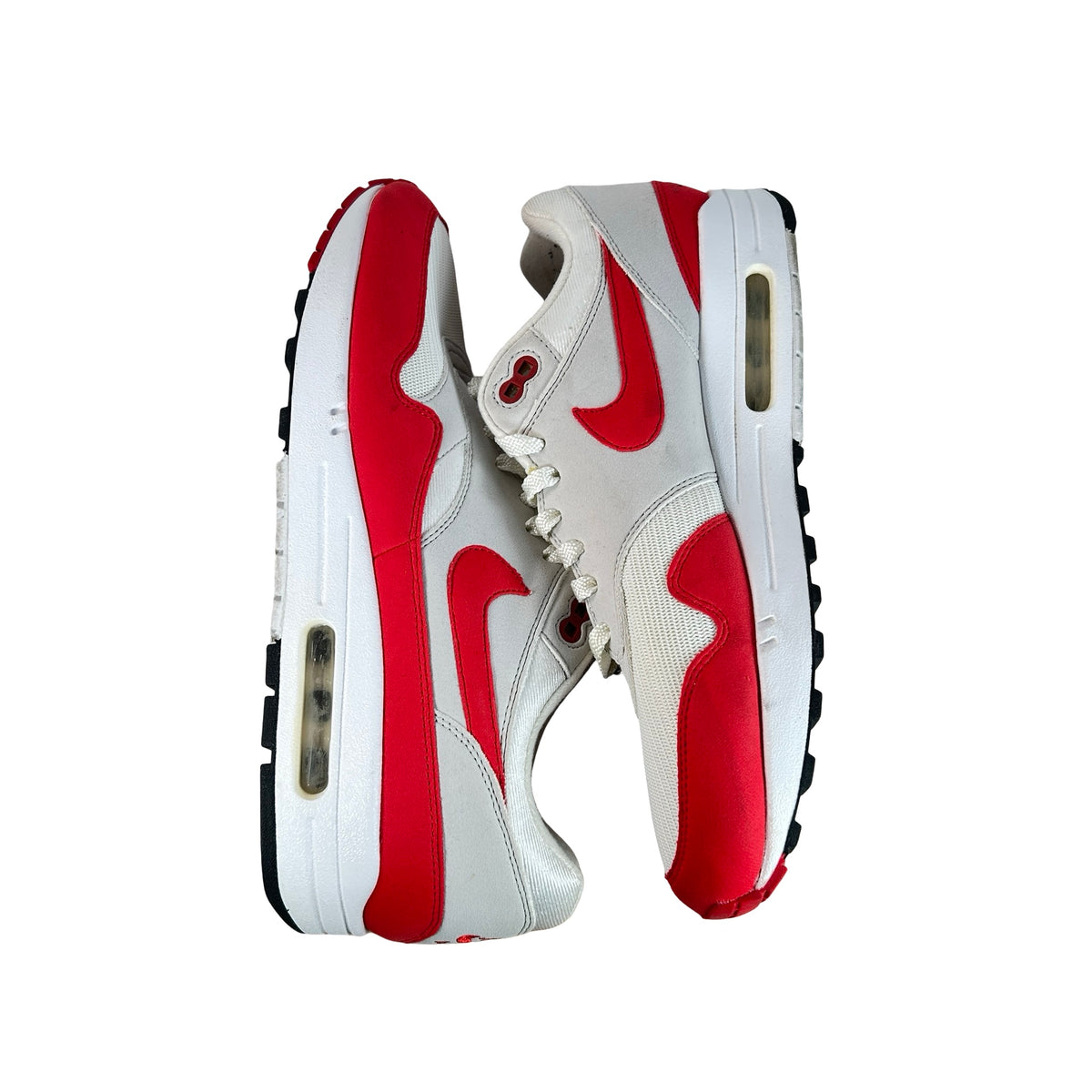 908375 103 Nike Air Max 1 Anniversary Red (2017/2018 Restock Pair) [USED] - 10.5 M (Used) (No Box)
