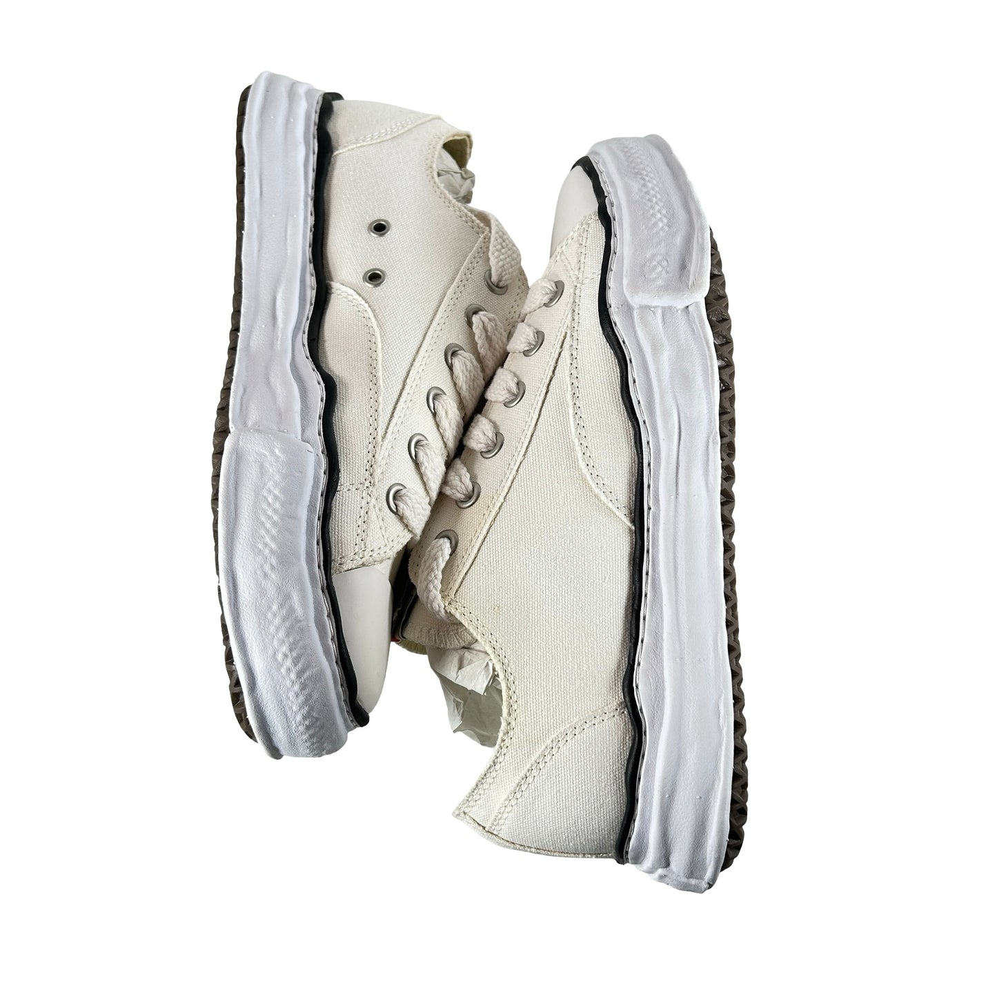 A01FW702 WHT Maison Mihara Yasuhiro Peterson OG Sole Canvas Low White [USED] - 44 EU (VNDS)