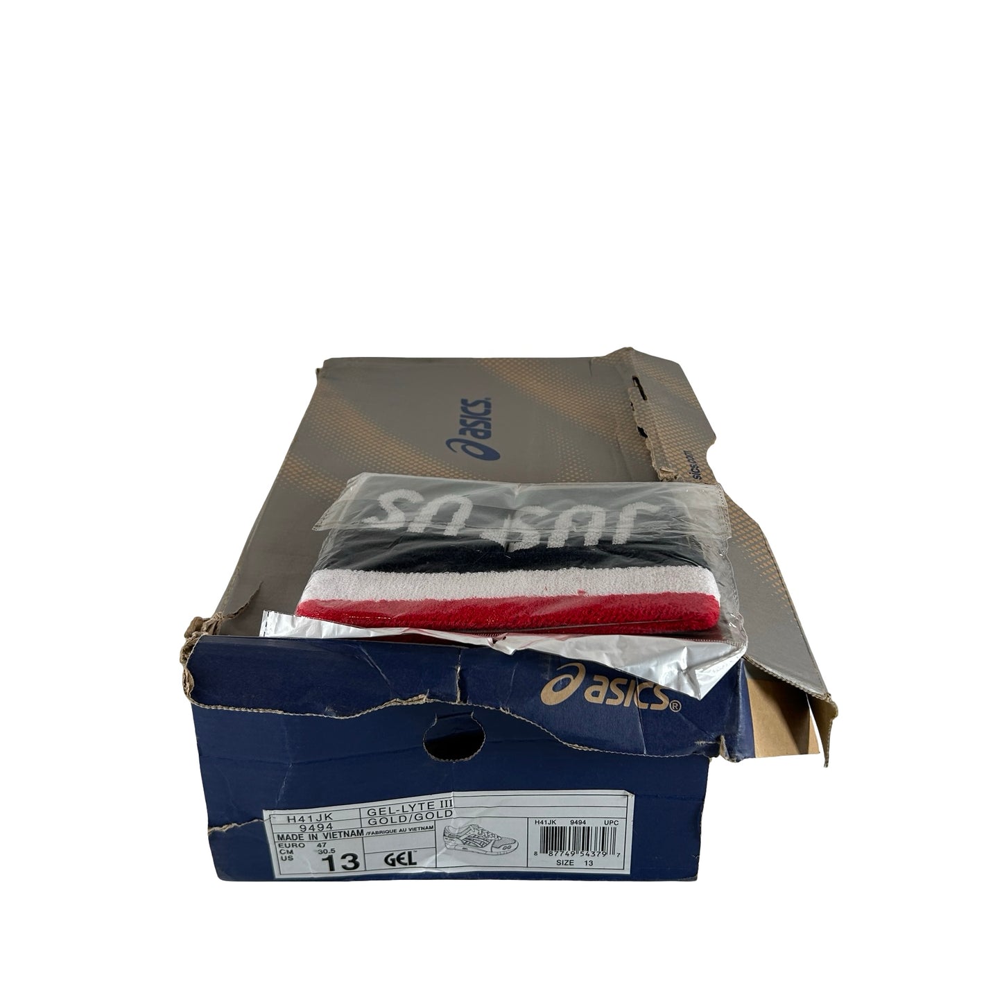 H41JK 9494 ASICS Gel-Lyte III KFE USA Gold [USED] - 13 M (Used)