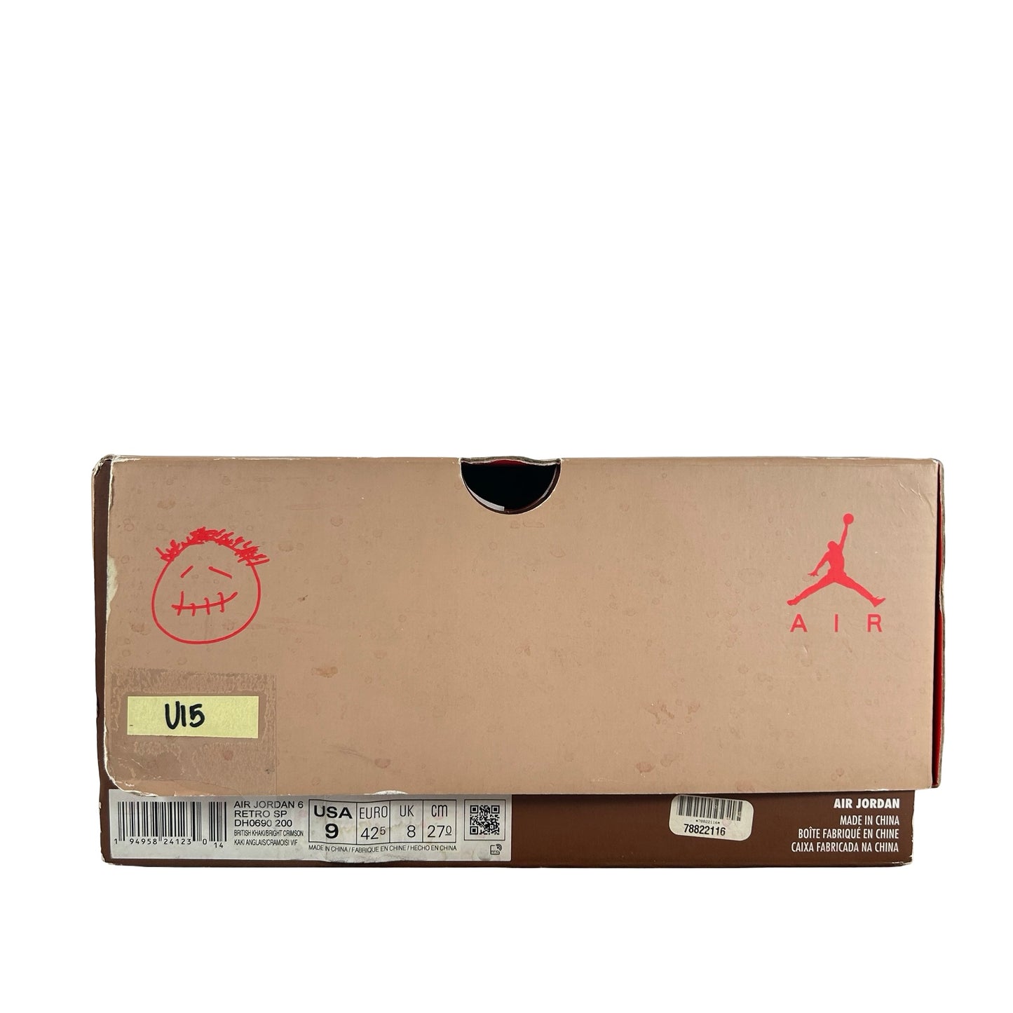 DH0690 200 Jordan 6 Retro Travis Scott British Khaki [USED] - 9 M (Used15)